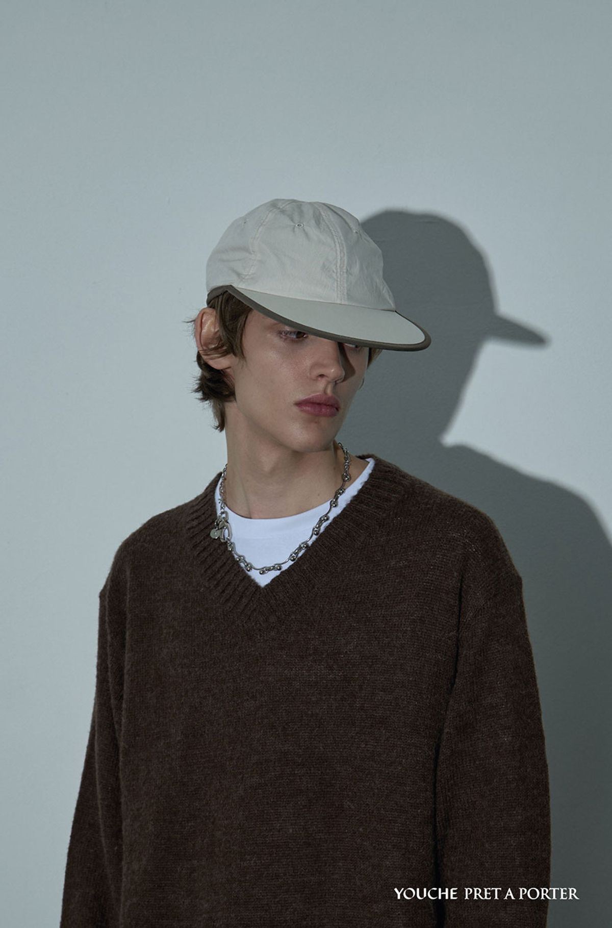 유체 프레타 포르테(YOUCHE PRET A PORTER) AR CREASED SIX PANEL CAP Ivory
