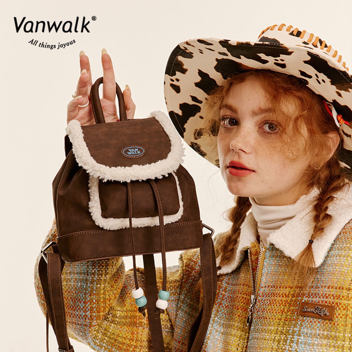 반워크(VANWALK) 큐트 미니 백팩 #2 [레트로 브라운]