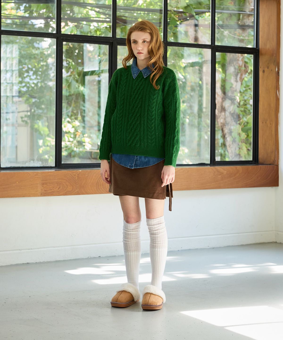 아리킴(ARIKIM) PURE CORDUROY SKIRT PANTS / BROWN