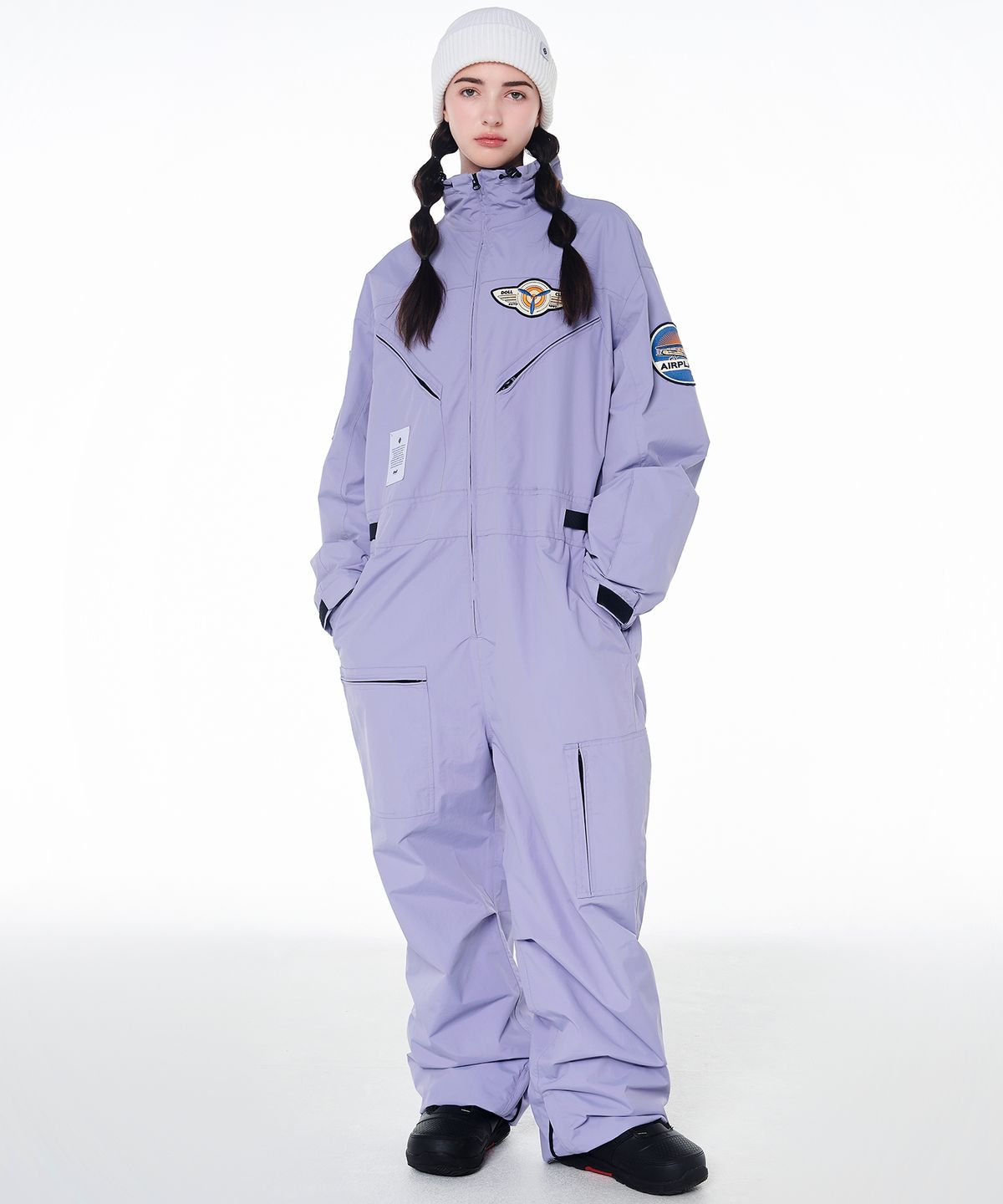 돌아우터웨어(DOLL OUTERWEAR) 2425 볼칸 보드복 워크 점프슈트 라이트퍼플 남녀공용