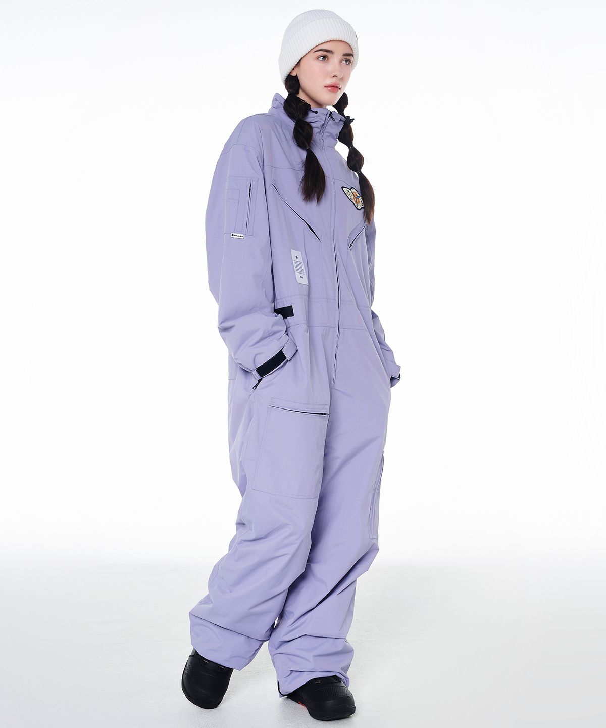 돌아우터웨어(DOLL OUTERWEAR) 2425 볼칸 보드복 워크 점프슈트 라이트퍼플 남녀공용