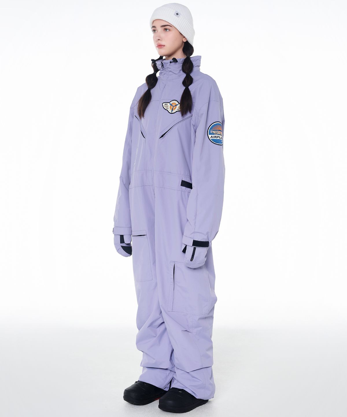 돌아우터웨어(DOLL OUTERWEAR) 2425 볼칸 보드복 워크 점프슈트 라이트퍼플 남녀공용