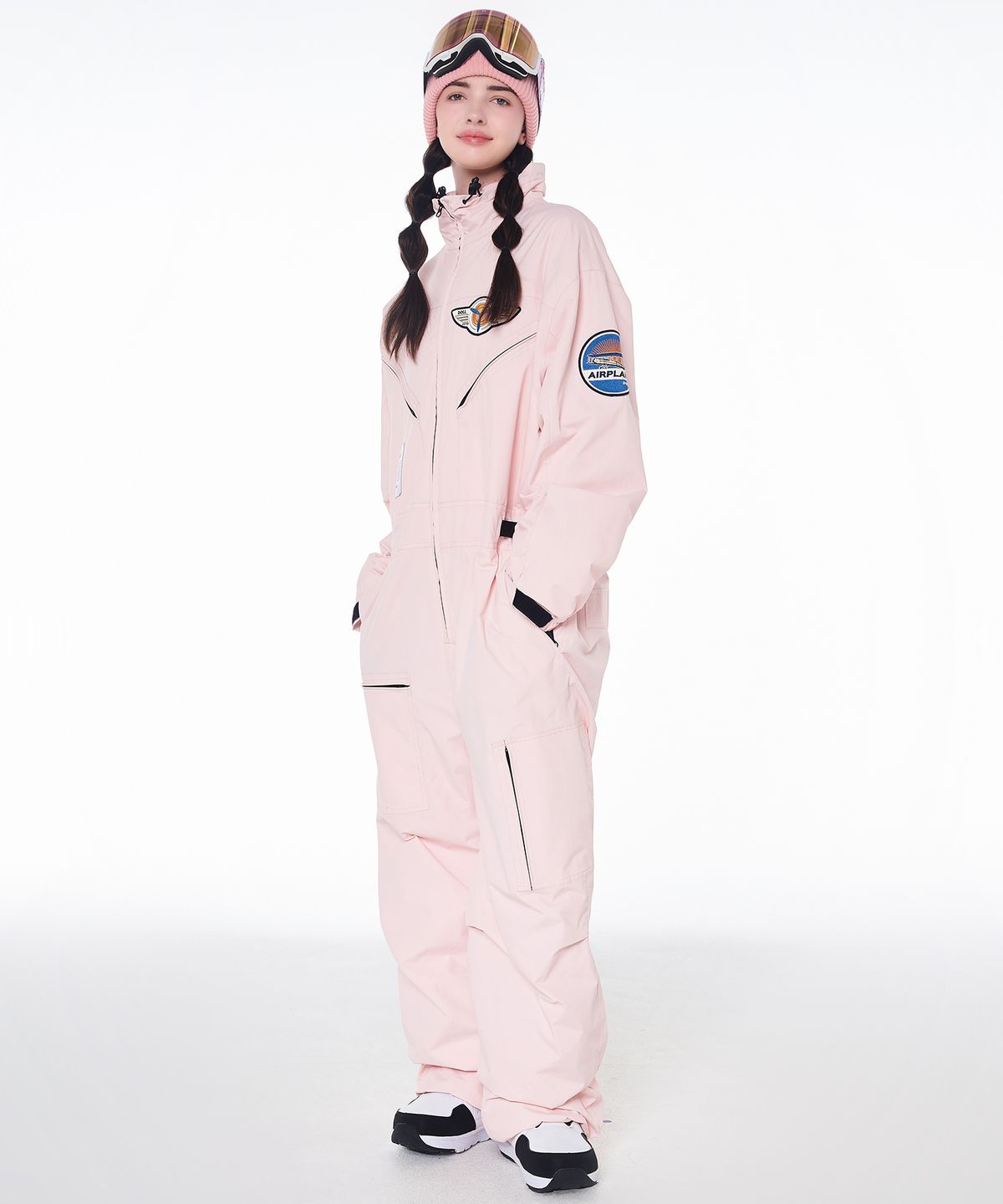 돌아우터웨어(DOLL OUTERWEAR) 2425 볼칸 보드복 워크 점프슈트 베이비 핑크 남녀공용