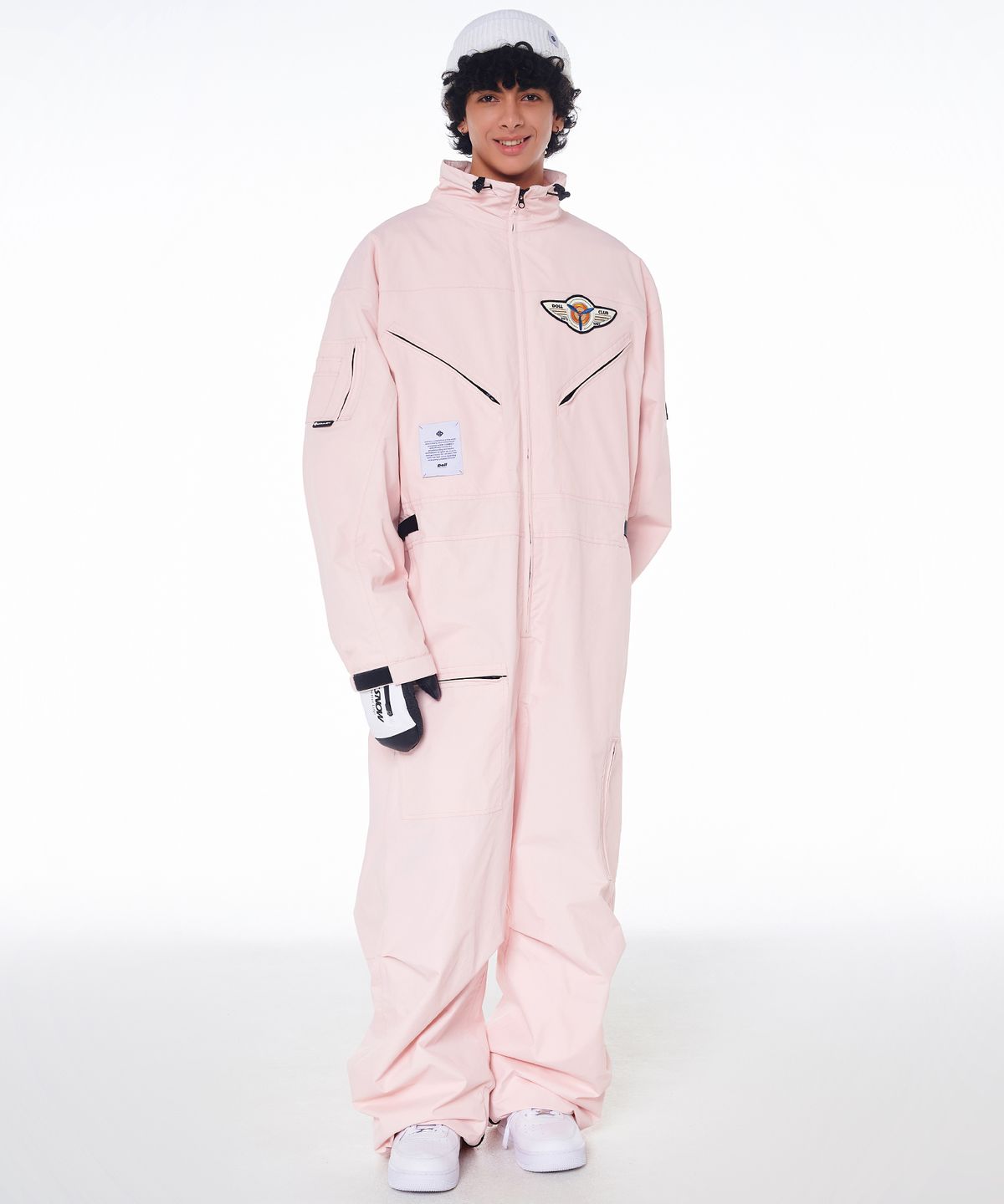돌아우터웨어(DOLL OUTERWEAR) 2425 볼칸 보드복 워크 점프슈트 베이비 핑크 남녀공용