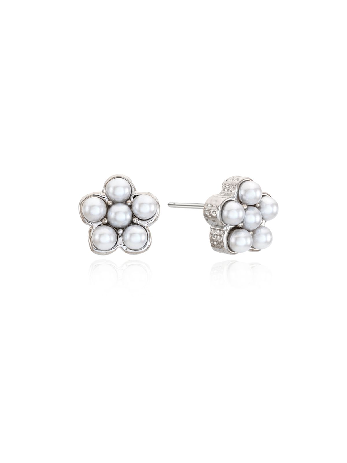 빈티지헐리우드(VINTAGE HOLLYWOOD) Texture Pearl Flower Earrings_VH249OEA010M