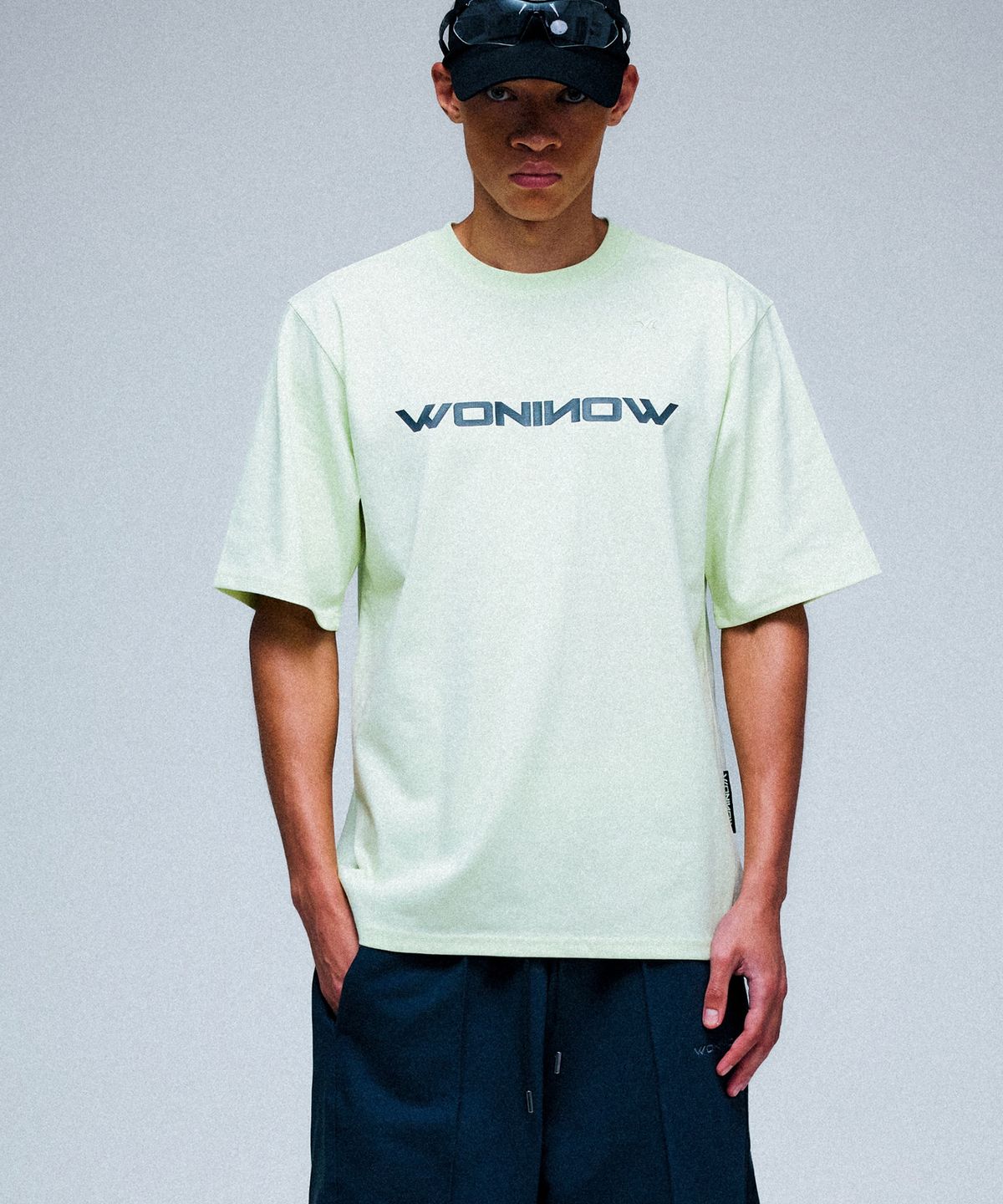 원나우(WONINOW) WONINOW Logo Signature T-Shirt_LIME