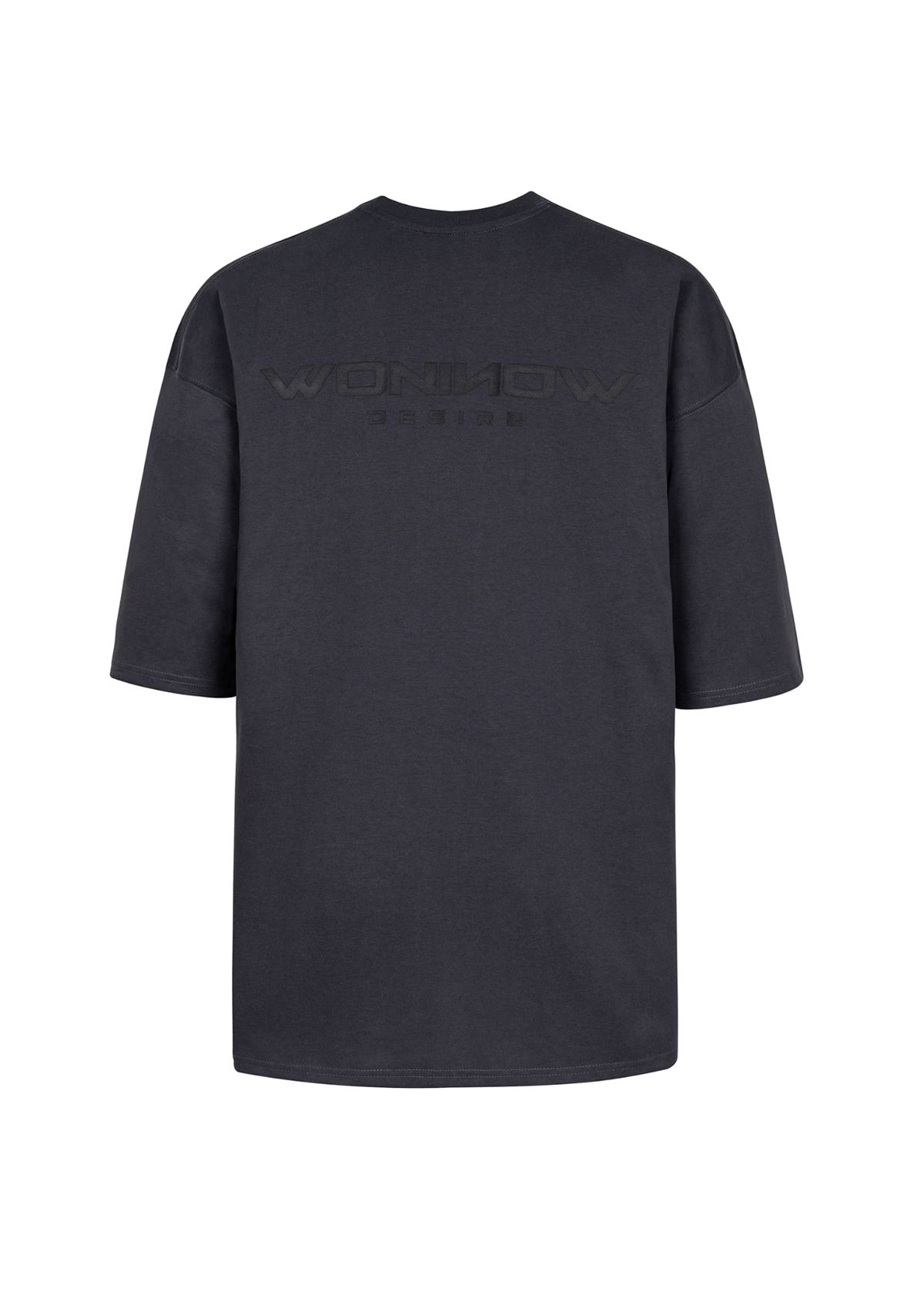 원나우(WONINOW) WONINOW Over fit T-Shirt_CHARCOAL