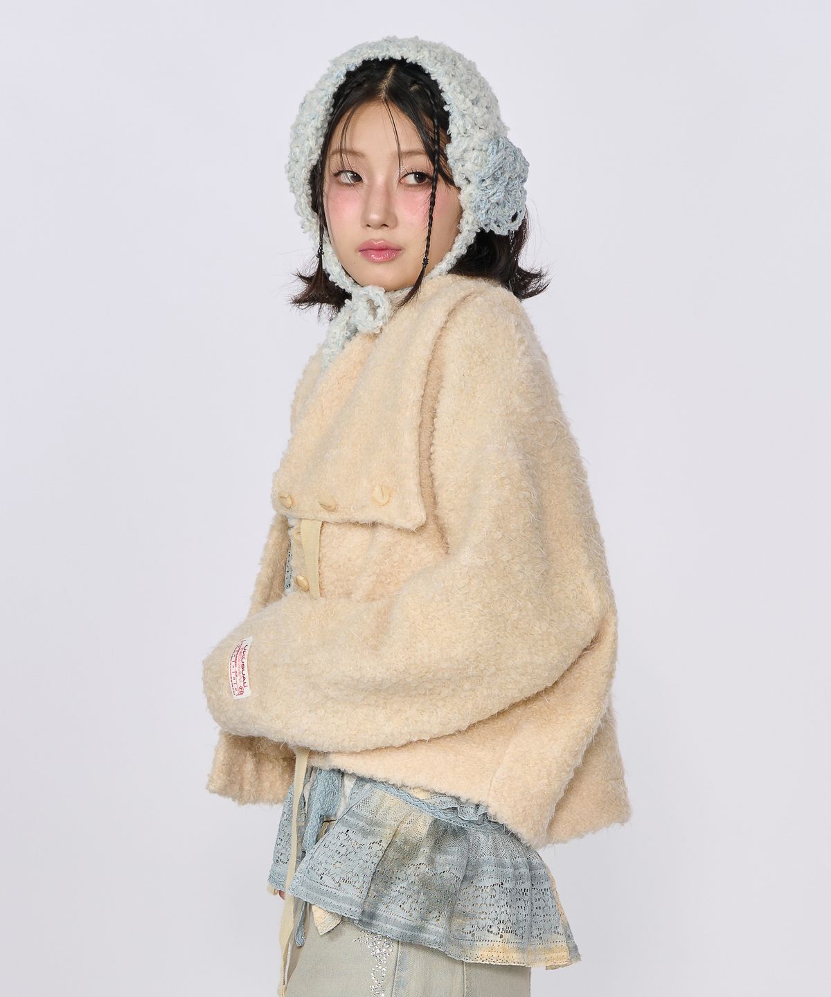 언유주얼 노말(UNUSUALNORMAL) CREAMY CARDIGAN WARMER SET _ BUTTER