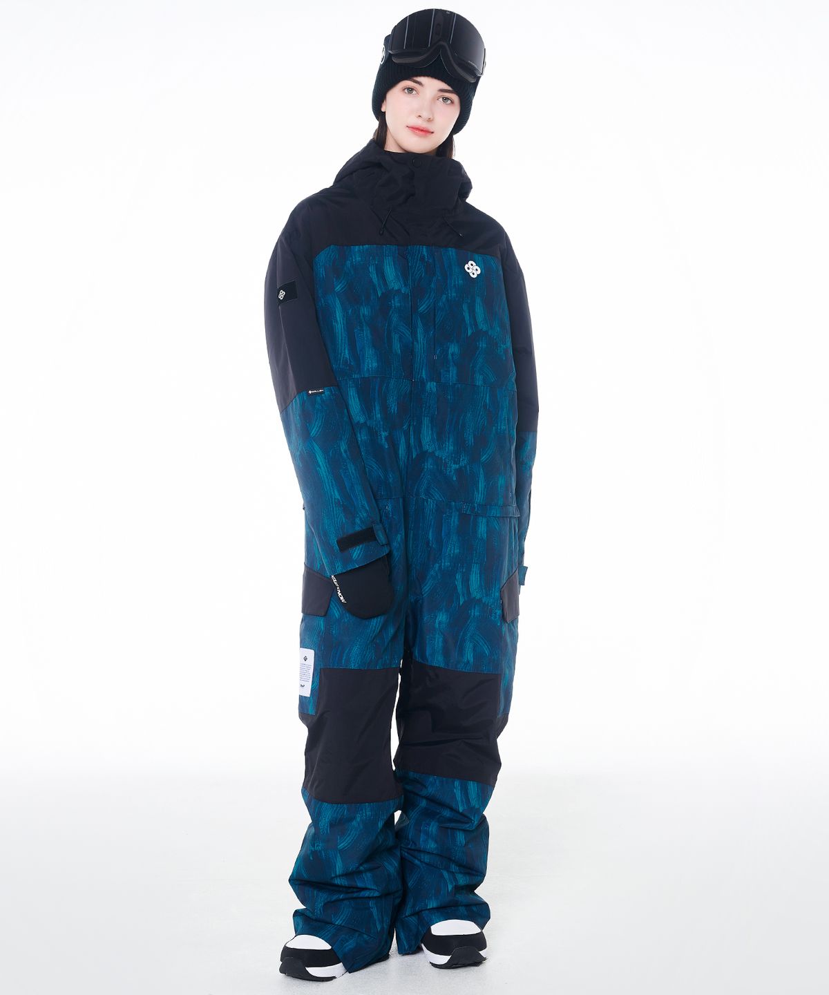 돌아우터웨어(DOLL OUTERWEAR) 2425 리브레 보드복 점프슈트 그린 프린트 남녀공용