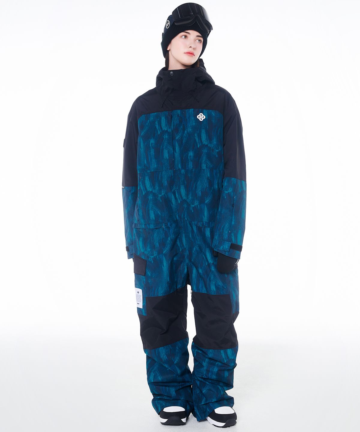 돌아우터웨어(DOLL OUTERWEAR) 2425 리브레 보드복 점프슈트 그린 프린트 남녀공용