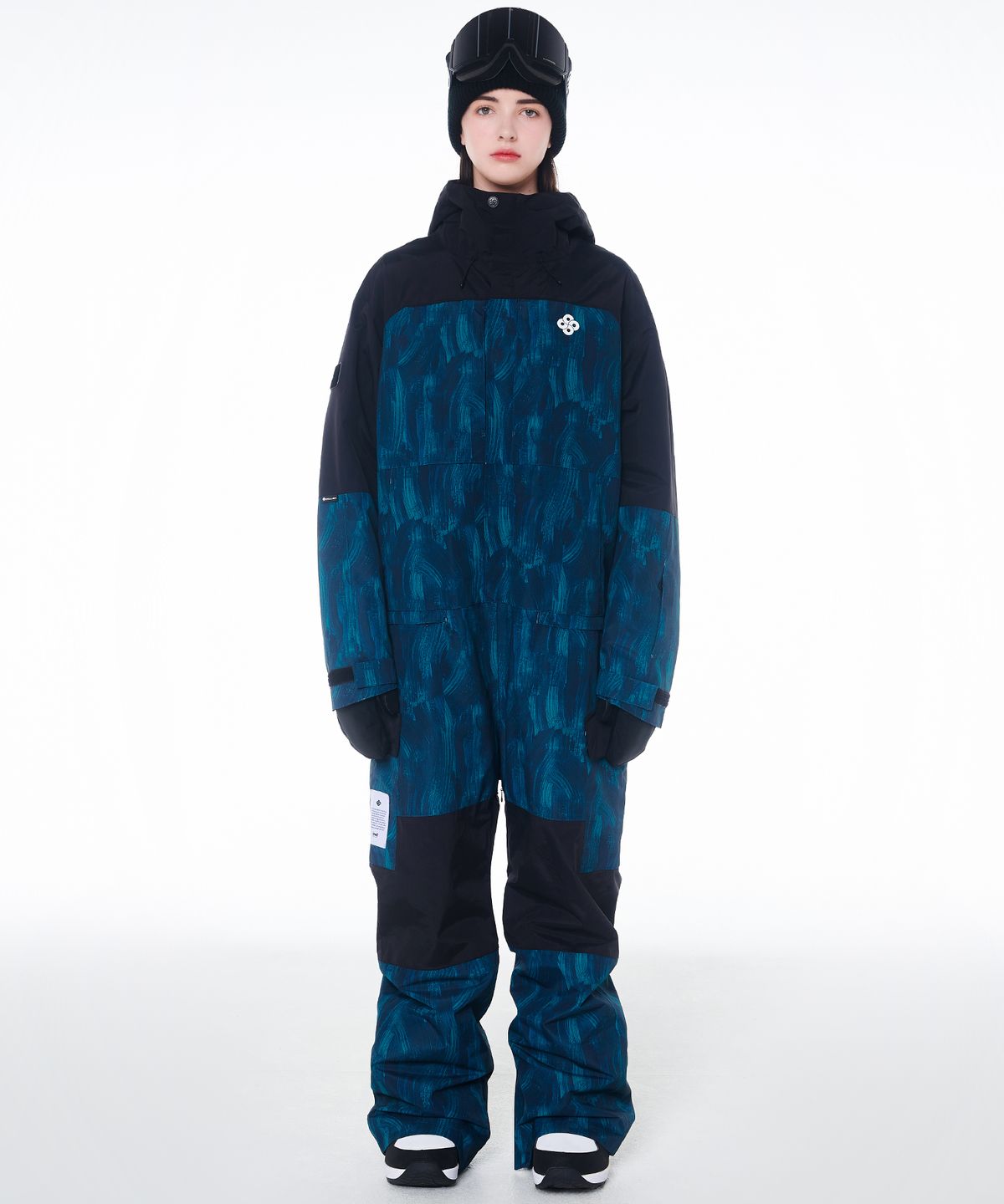 돌아우터웨어(DOLL OUTERWEAR) 2425 리브레 보드복 점프슈트 그린 프린트 남녀공용