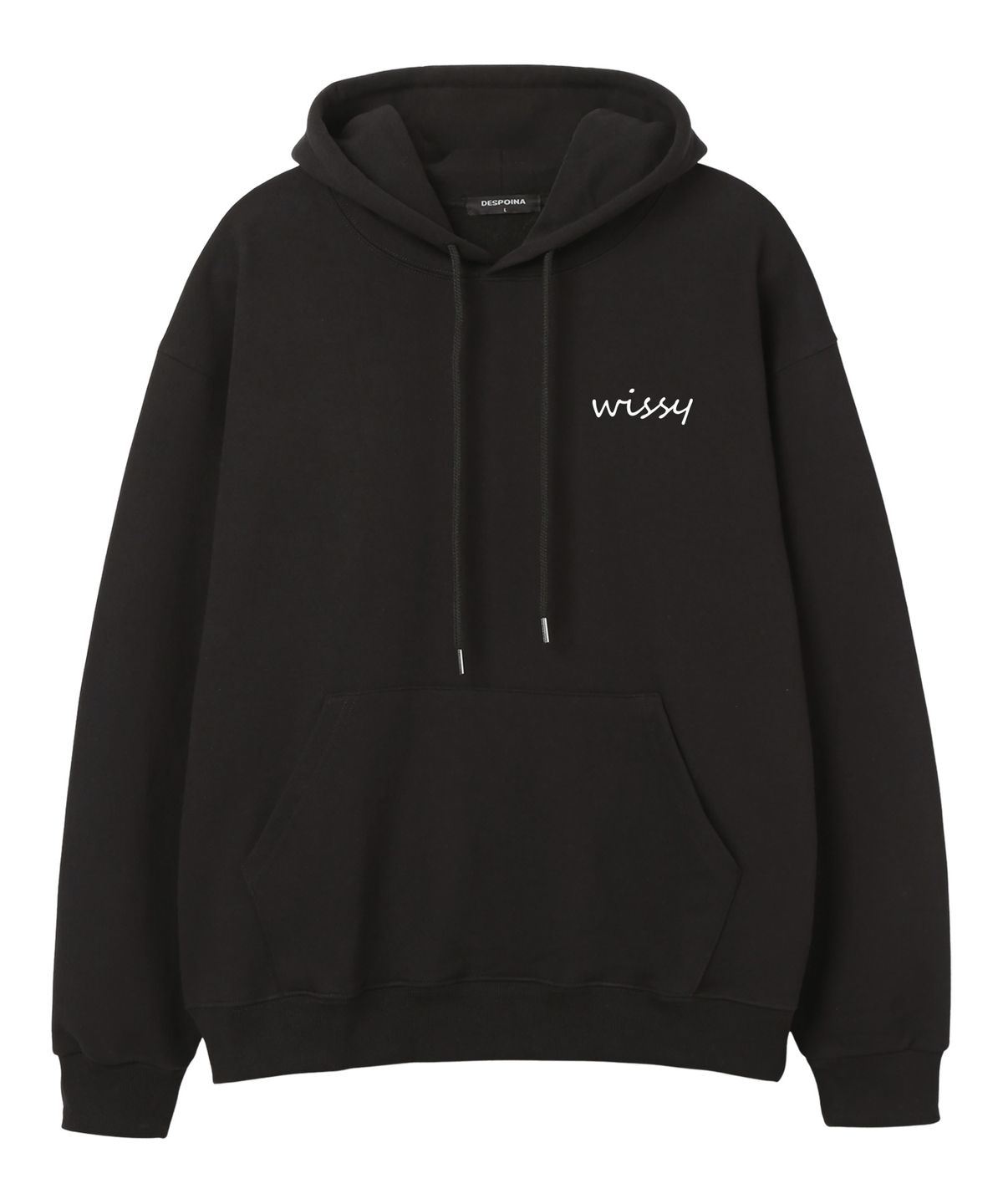 위씨(WISSY) BASIC LOGO 오버핏 후드 (WLS016) 블랙