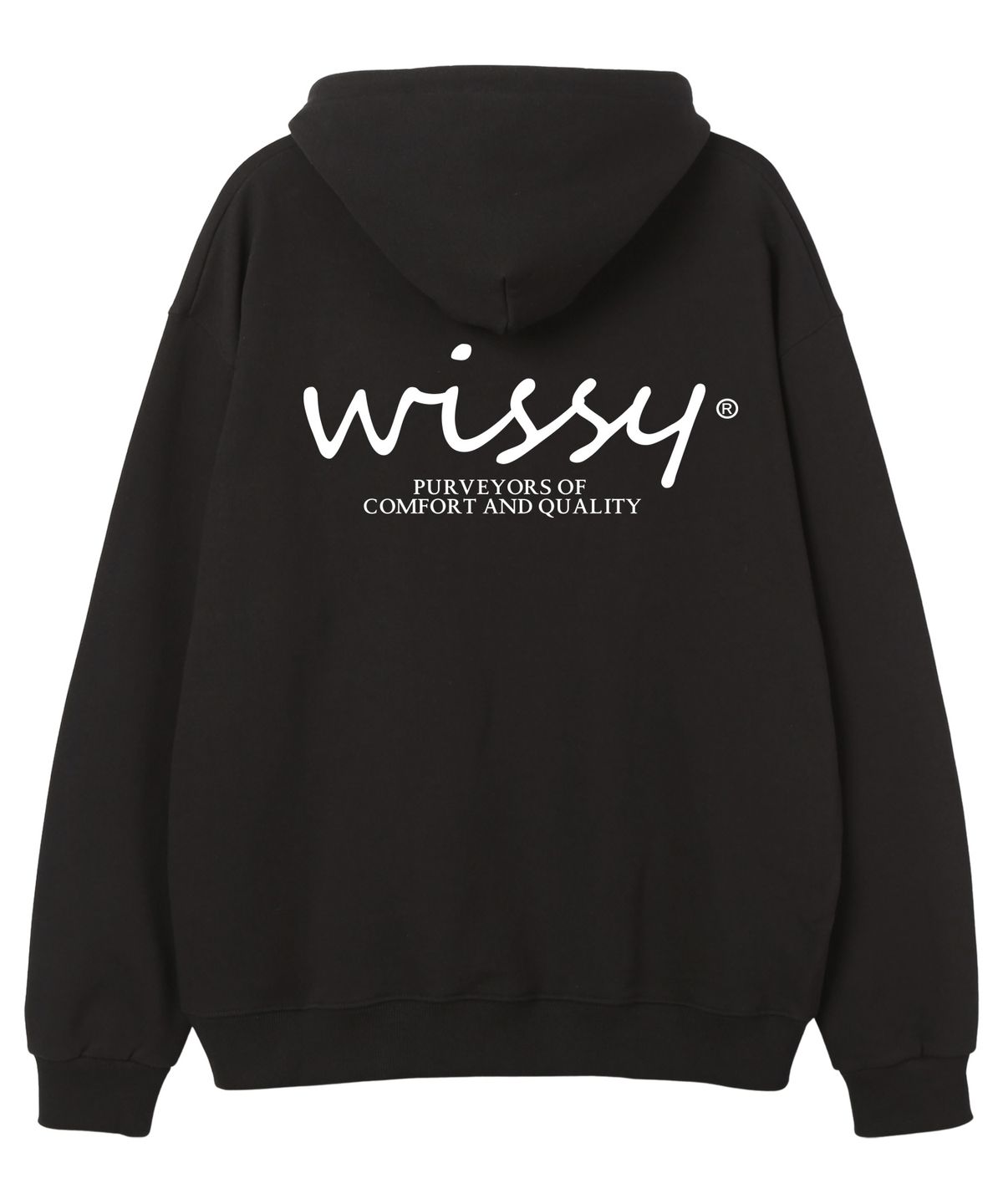 위씨(WISSY) BASIC LOGO 오버핏 후드 (WLS016) 블랙
