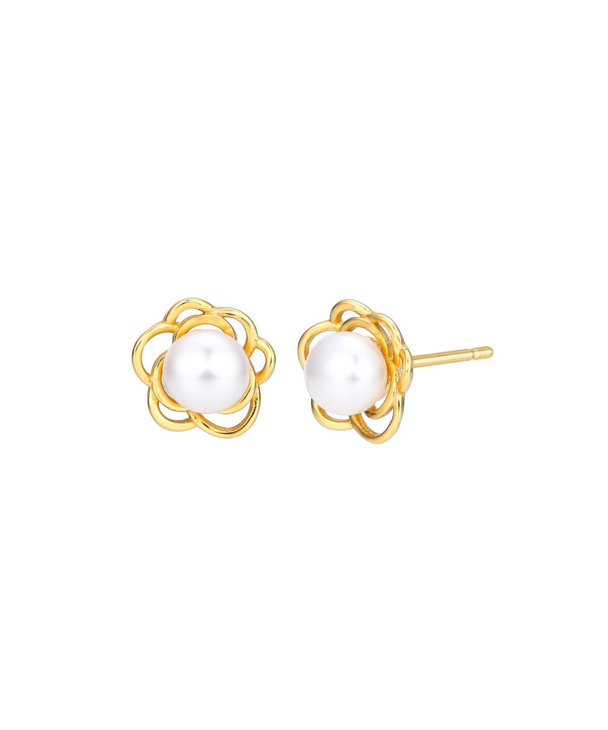 릴리코리(LILYKORI) 925 Silver Floral Pearl Earrings