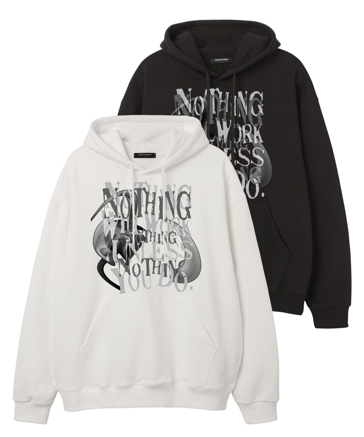 셔터(SHUTTER) NOTHING WILL WORKS 오버핏 후드 (SLS020) 화이트