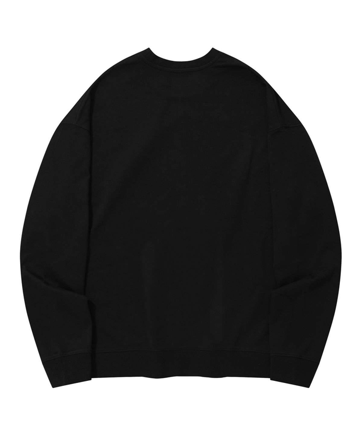 스탠즈(STENDS) [M~4XL] 올데이 세미 오버 맨투맨_블랙