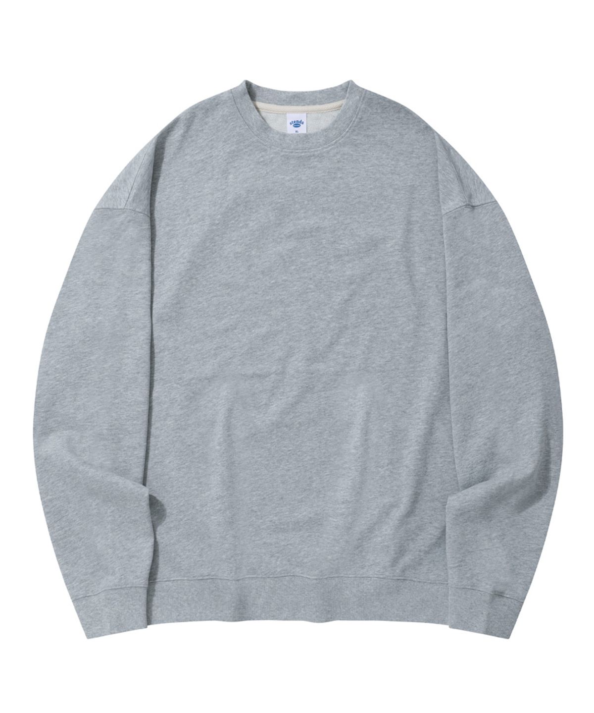 스탠즈(STENDS) [M~4XL] 올데이 세미 오버 맨투맨_그레이