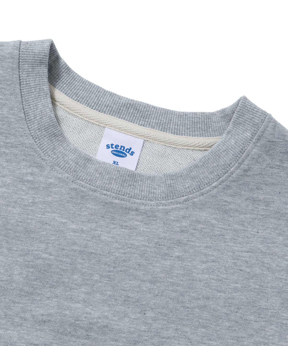 스탠즈(STENDS) [M~4XL] 올데이 세미 오버 맨투맨_그레이
