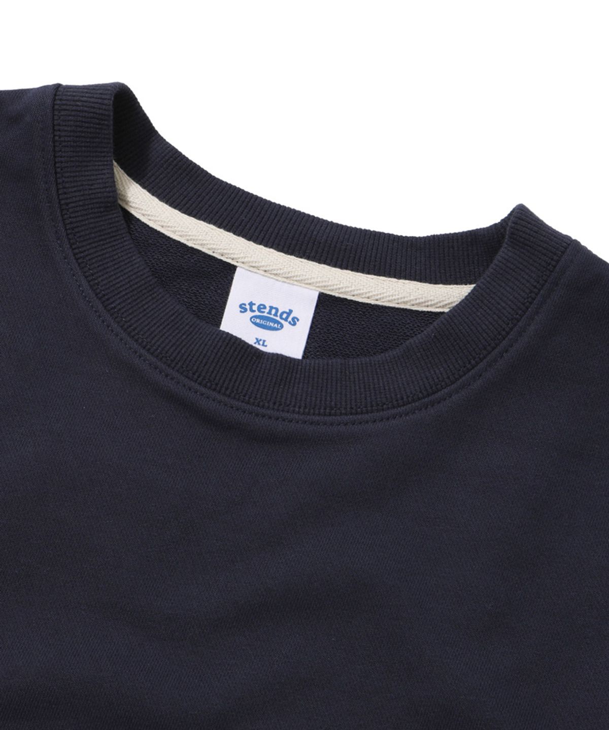 스탠즈(STENDS) [M~4XL] 올데이 세미 오버 맨투맨_네이비