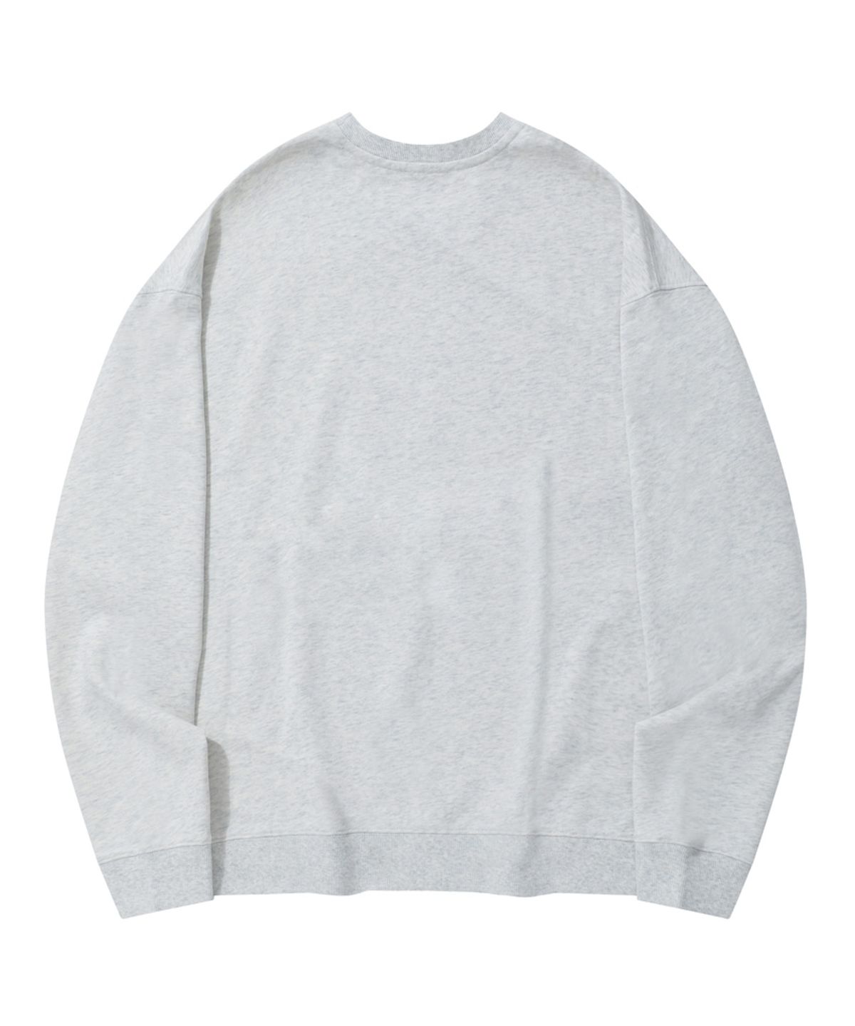스탠즈(STENDS) [M~4XL] 올데이 세미 오버 맨투맨_멜란지 그레이