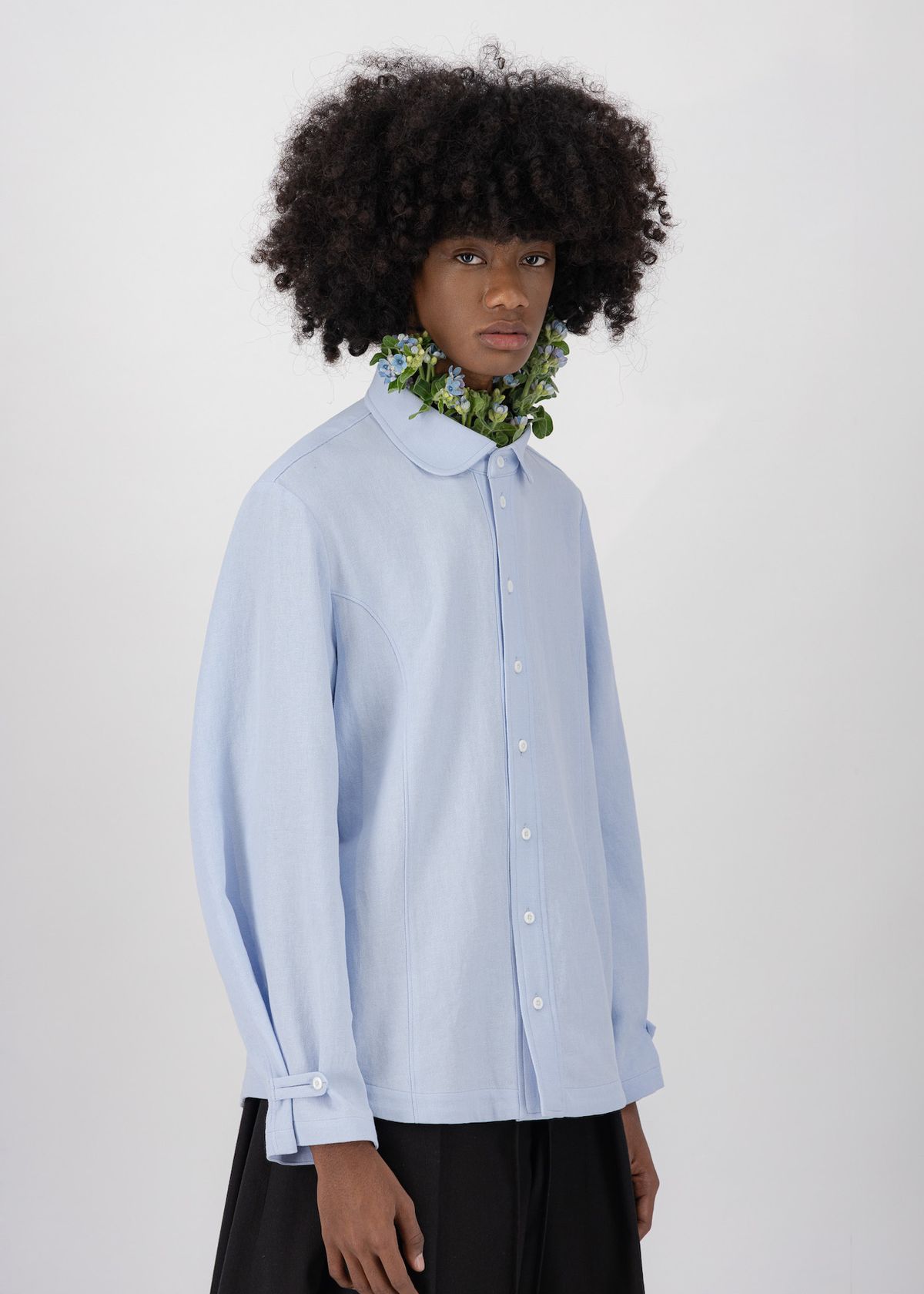에키에타(EKIETA) Pleasant Shirts 1 in Azure