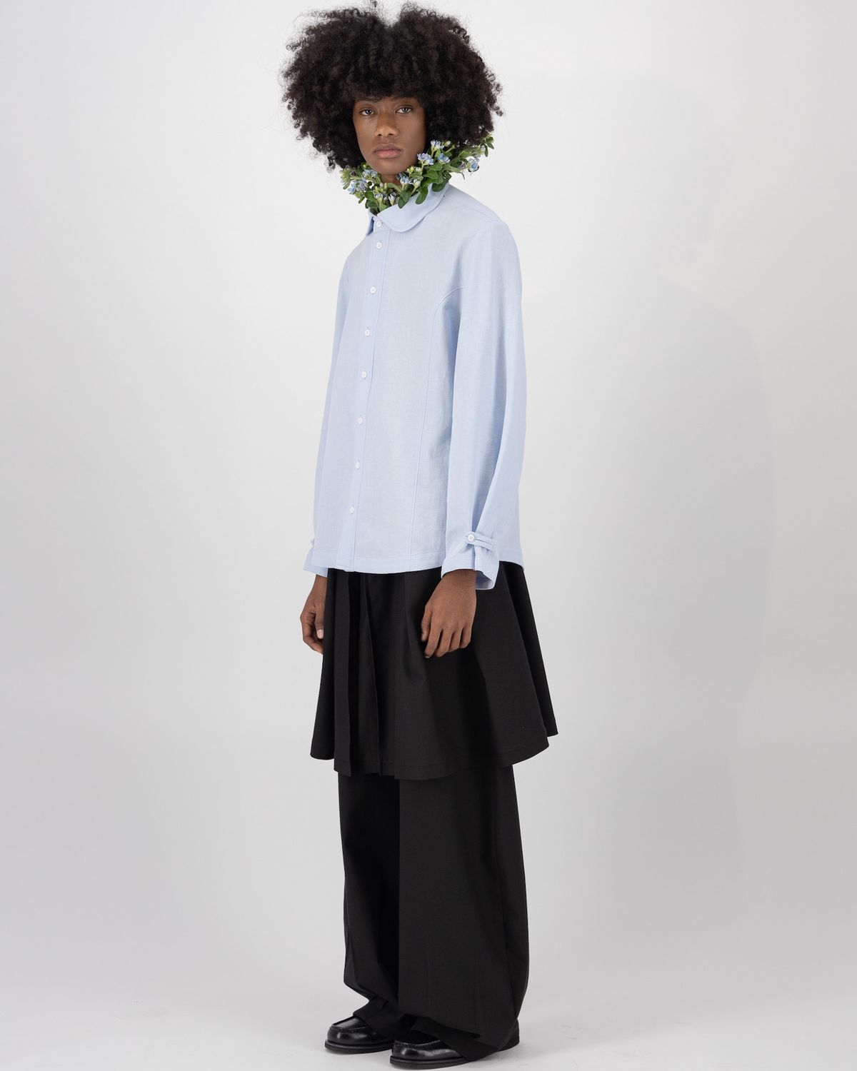에키에타(EKIETA) Pleasant Shirts 1 in Azure