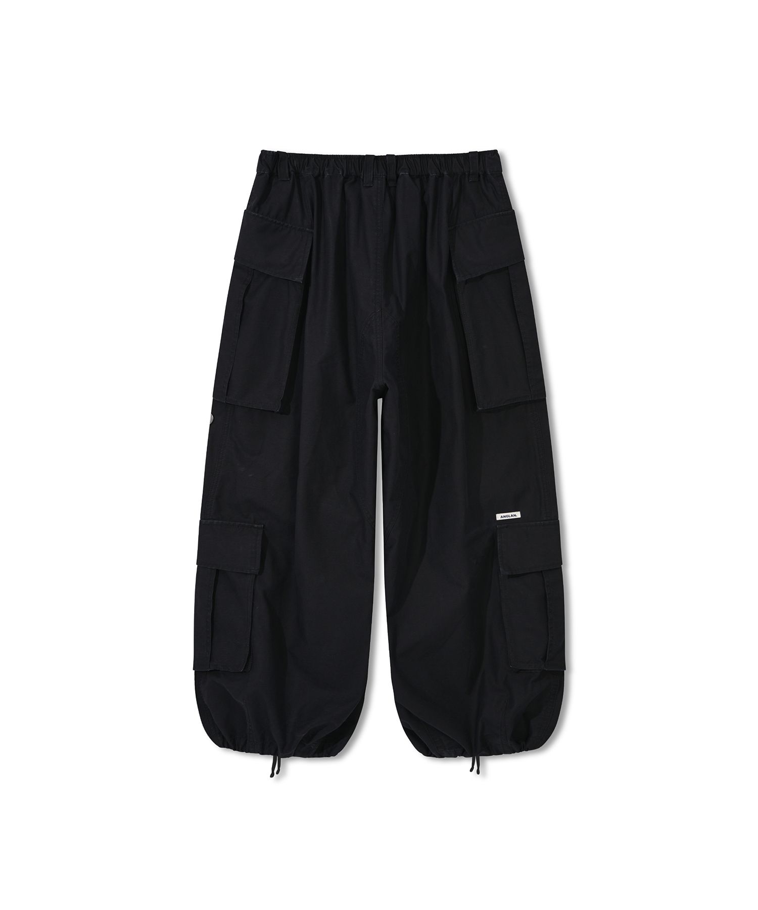 MUSINSA | ANGLAN Double Jungle Cargo Balloon Pants - Black