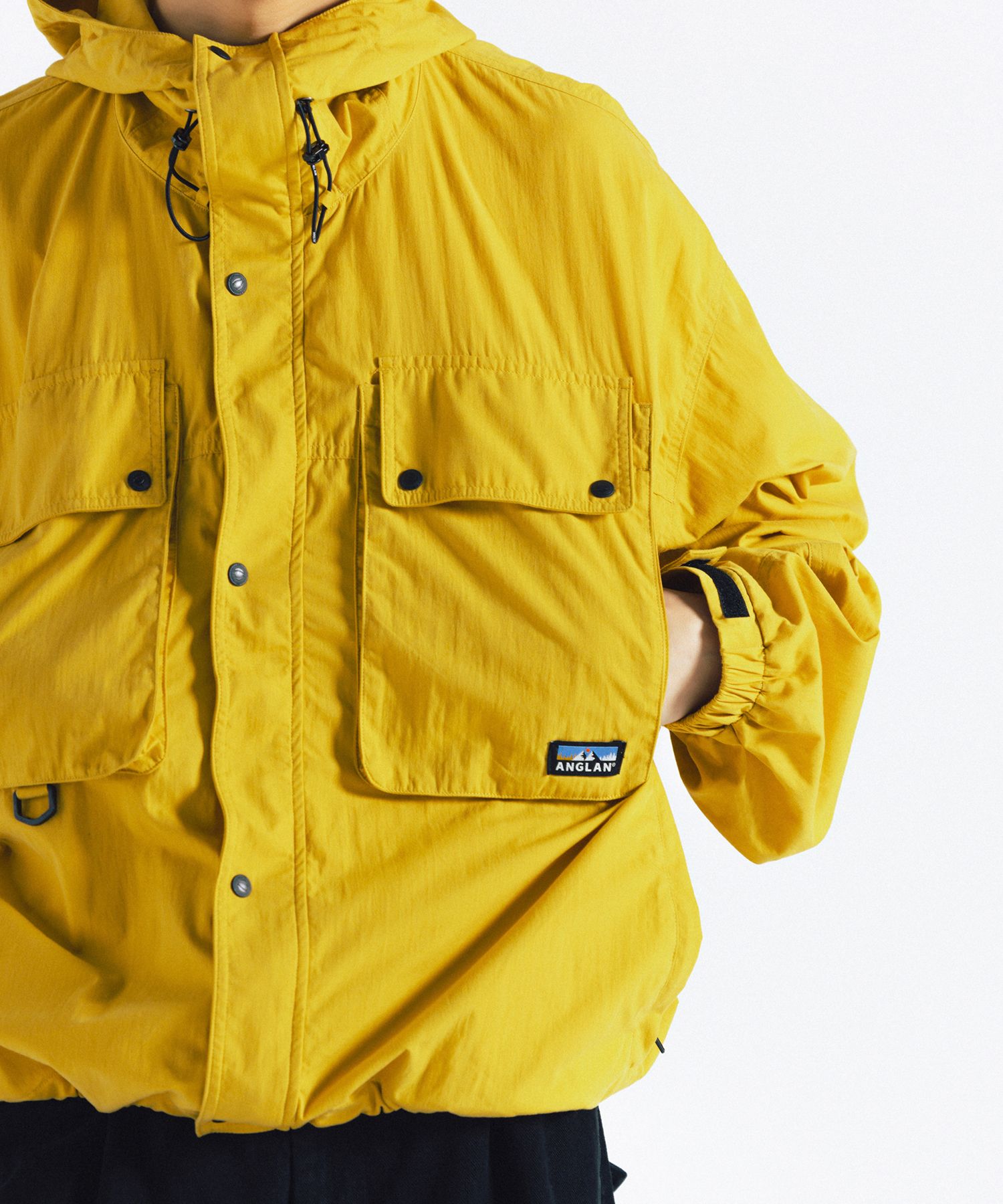 MUSINSA | ANGLAN Explorer Pocket Hooded Jacket - Yellow
