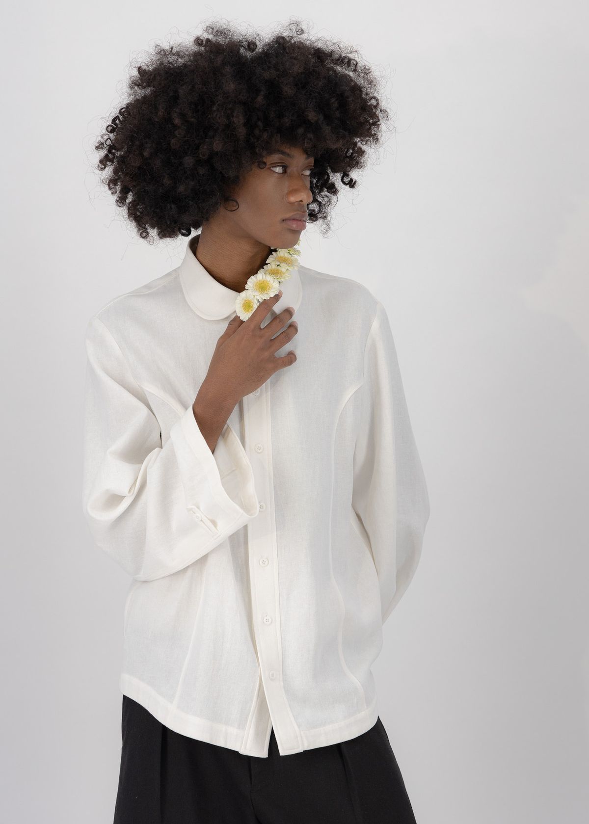에키에타(EKIETA) Pleasant Shirts 1 in Ivory