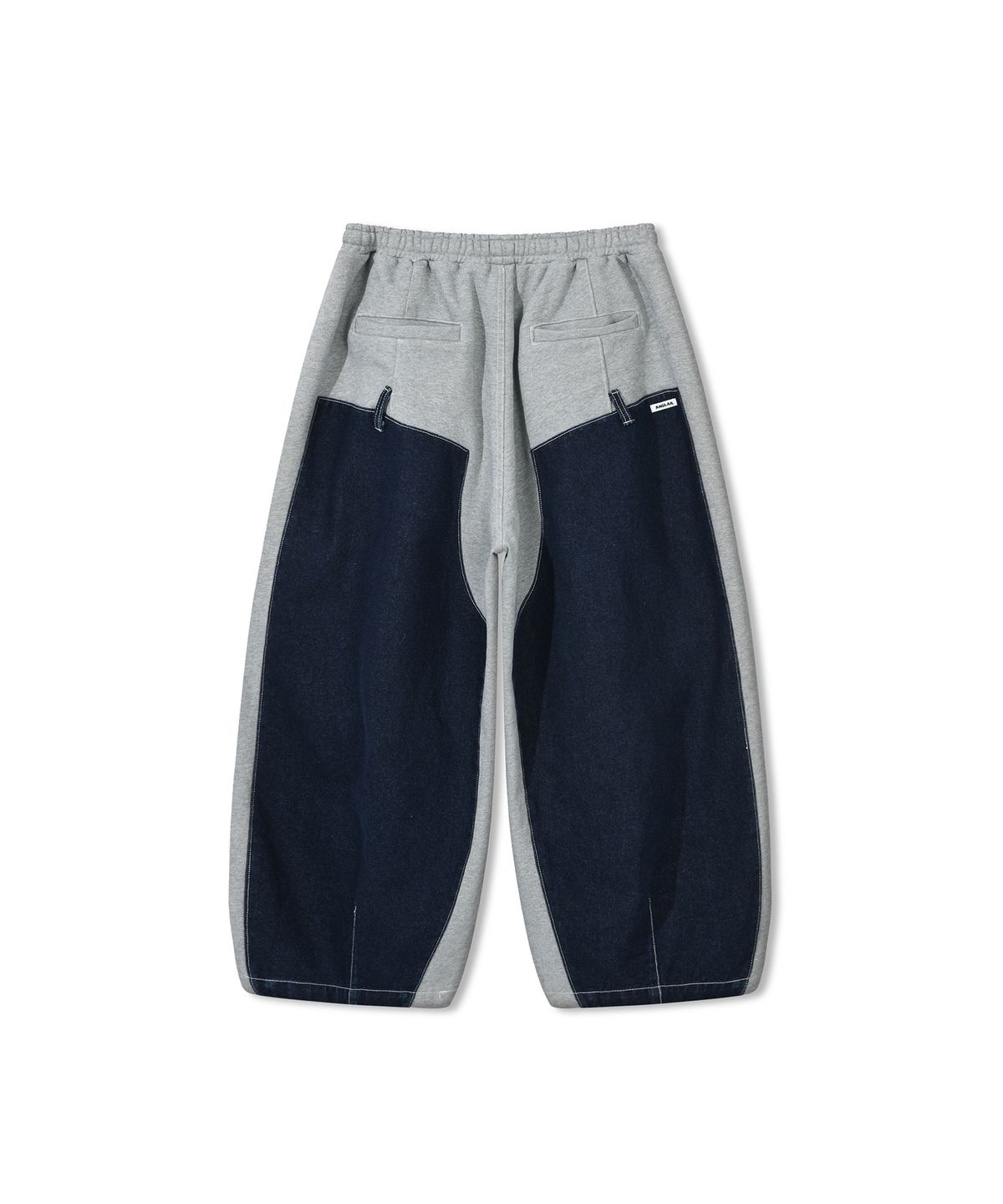 앵글런(ANGLAN) Denim Double Sweat Balloon Pants - Melange Grey