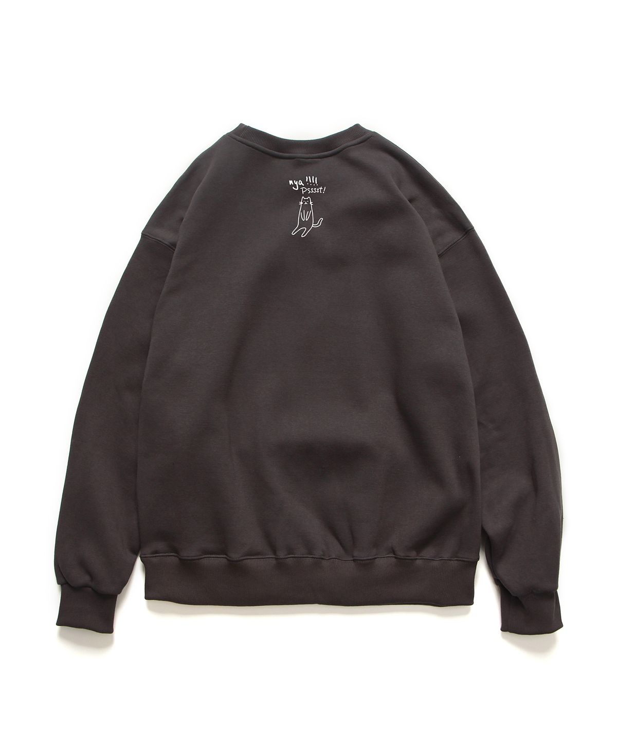 앱놀머씽(ABNORMALTHING) PSSST 크루넥 다크그레이 (PSSST CREWNECK DARK GREY)