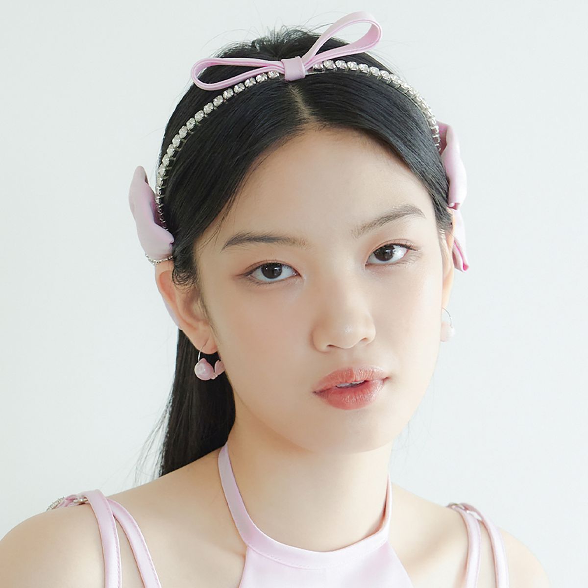 러뷰이(LOVUEE) 핑크 튤립 고양이 귀걸이