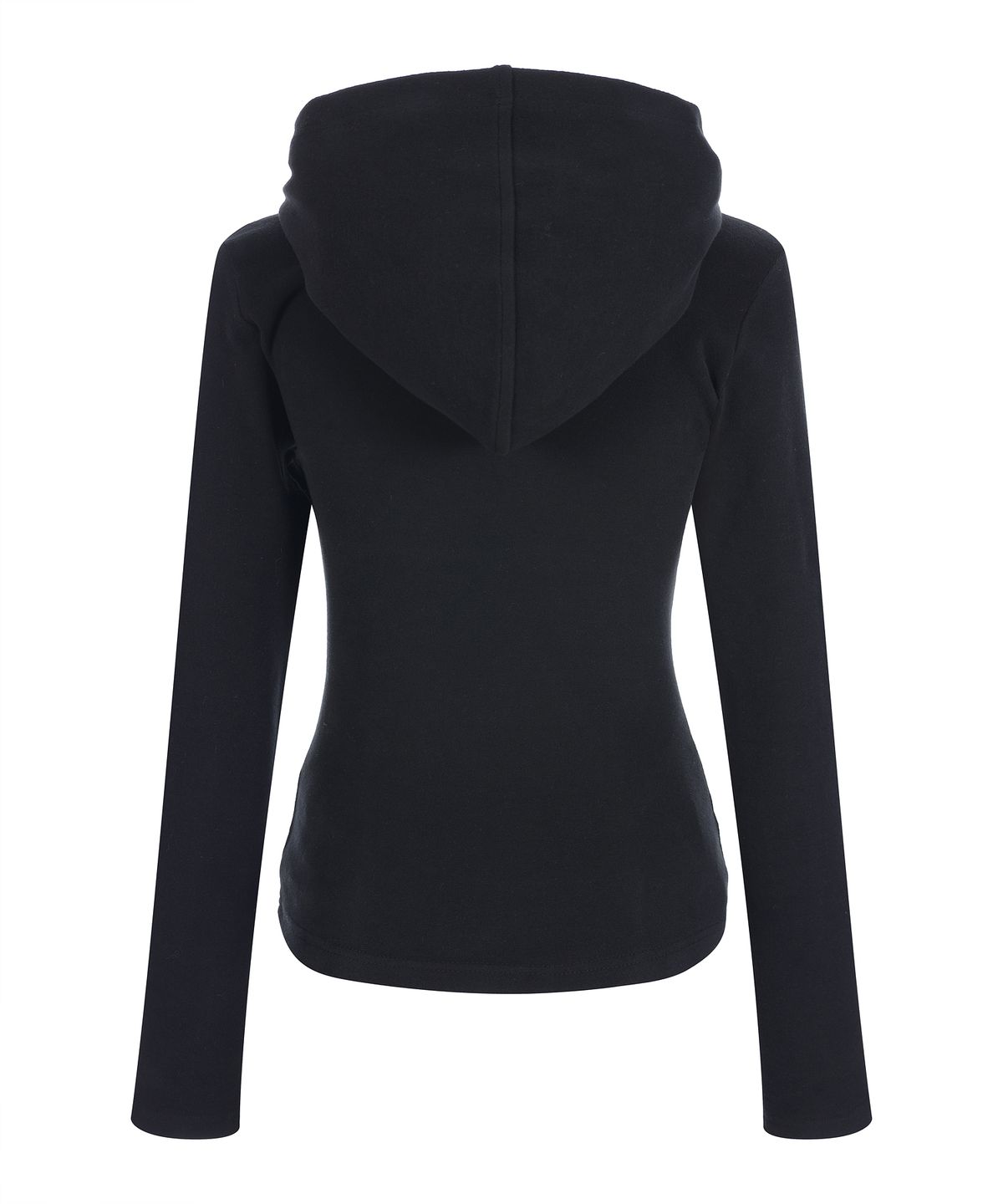 라라폭스(LALAFOX) V NECK SHIRRRING HOODIE BLACK BQ4CL027