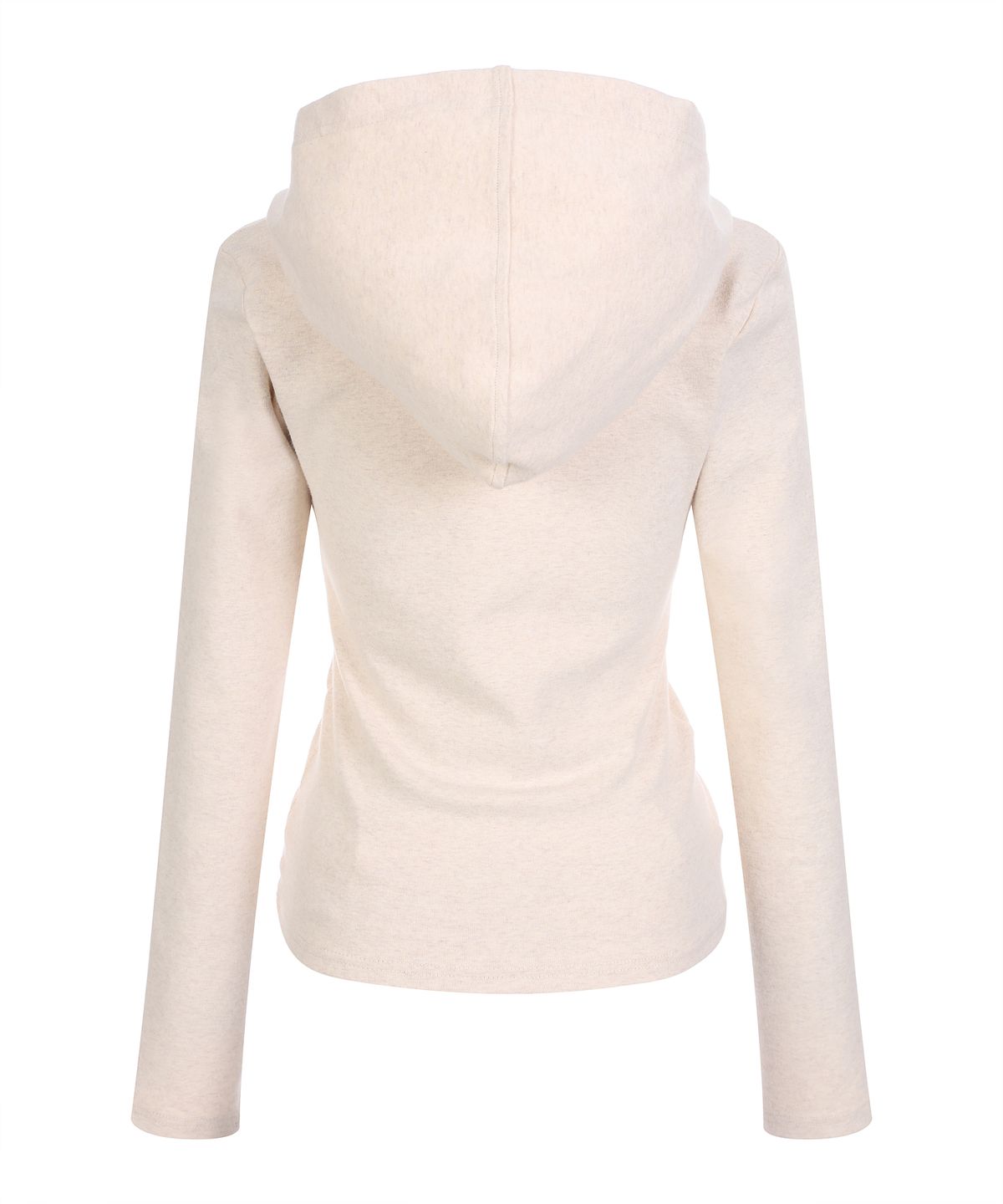 라라폭스(LALAFOX) V NECK SHIRRRING HOODIE OATMEAL BQ4CL026