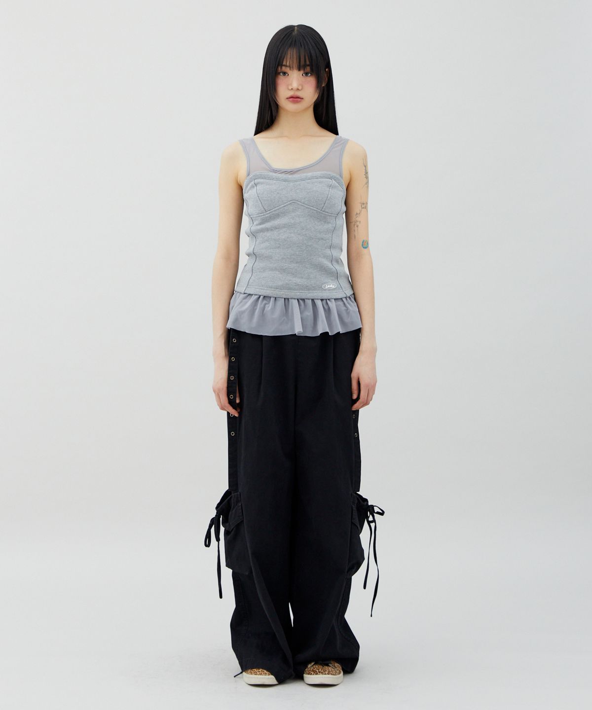 라라폭스(LALAFOX) SWEAT SLIM TUBE TOP GREY BQ4CV002