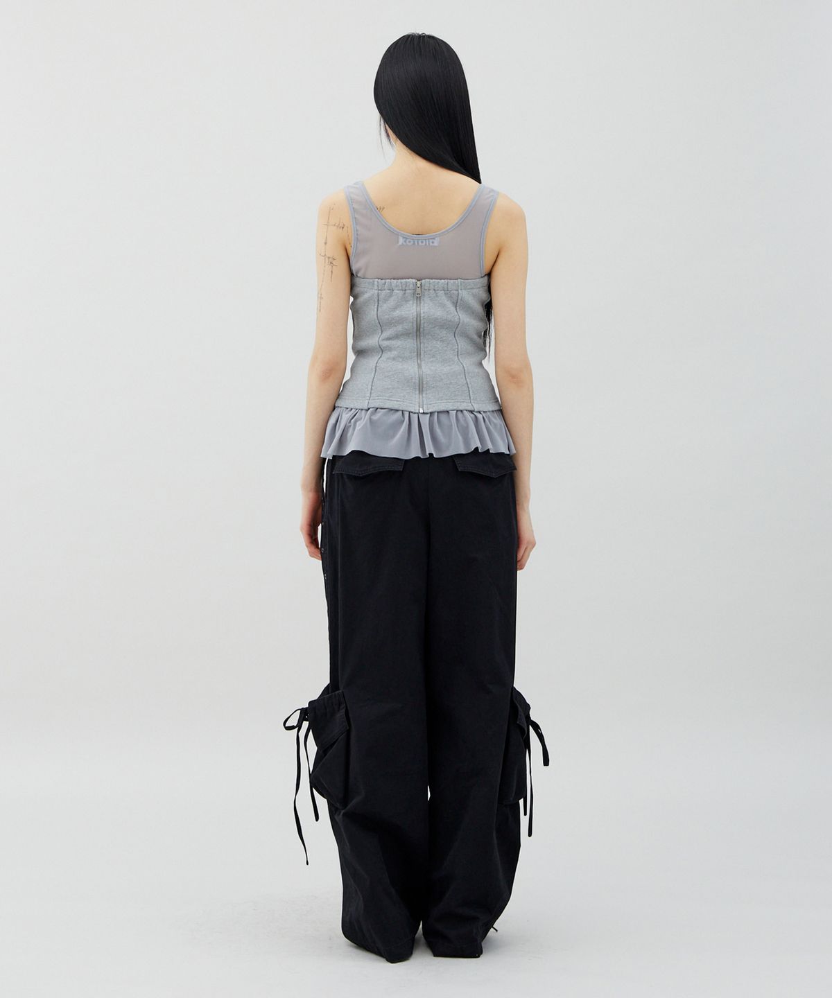 라라폭스(LALAFOX) SWEAT SLIM TUBE TOP GREY BQ4CV002