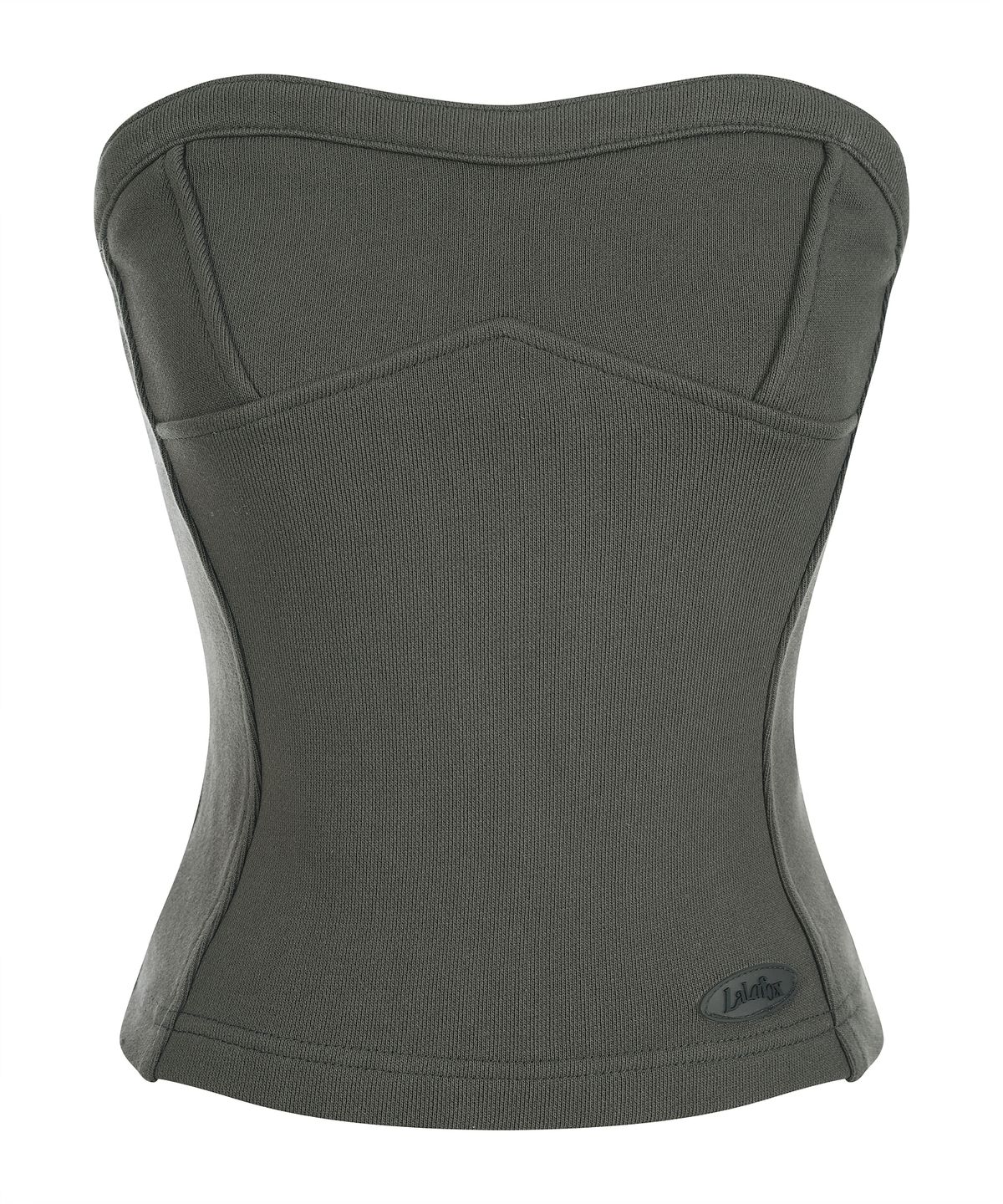 라라폭스(LALAFOX) SWEAT SLIM TUBE TOP CHARCOAL BQ4CV001