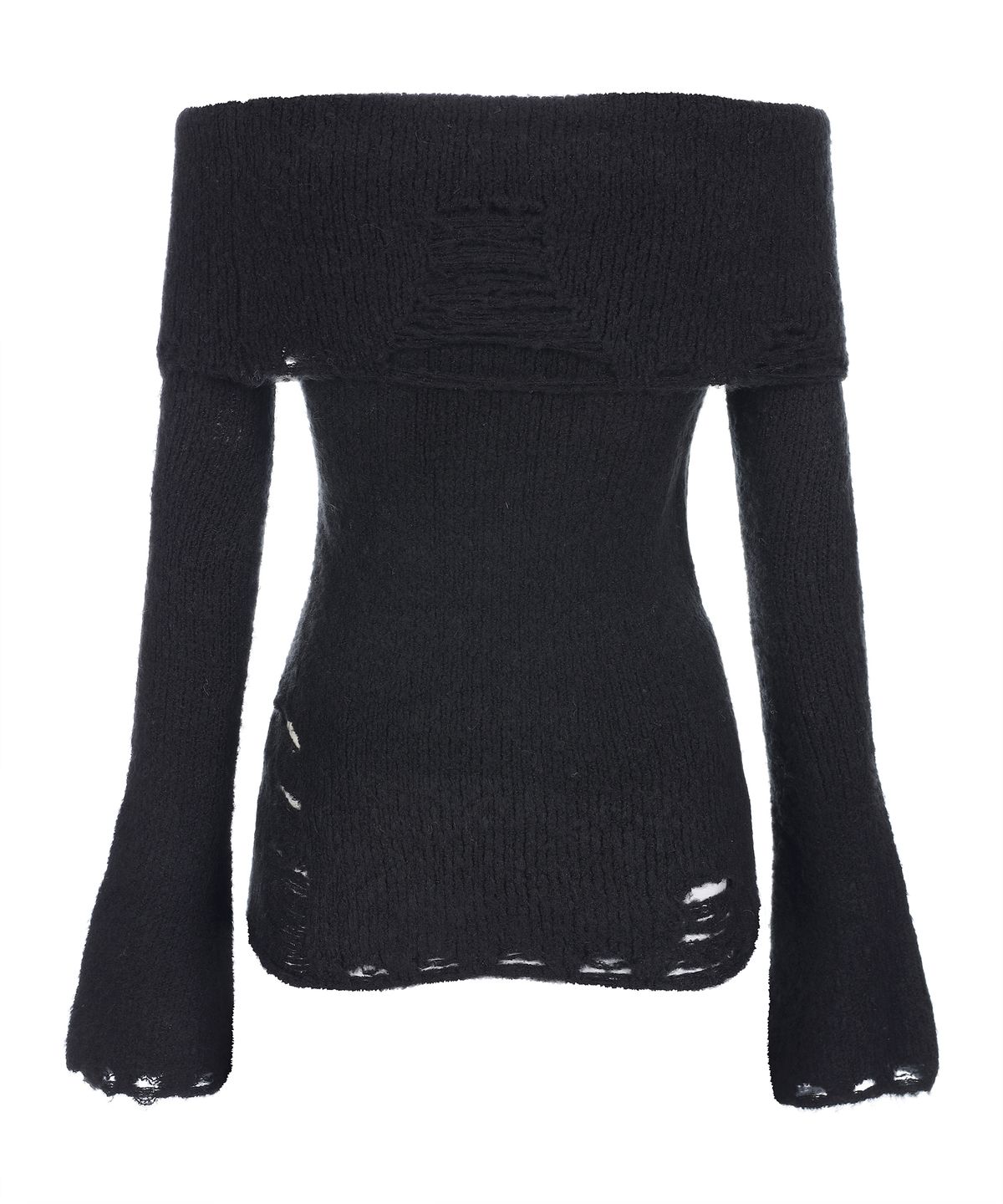 라라폭스(LALAFOX) KNIT OFF-SHOULDER SLIM KNIT BLACK BQ4KL010