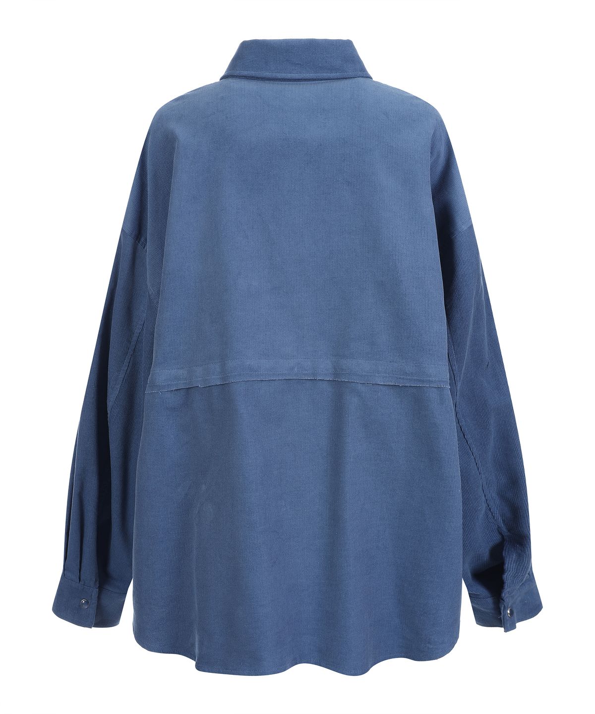 라라폭스(LALAFOX) OVERSIZED CORDUROY DETACHABLE SHIRT BLUE BQ4CB004