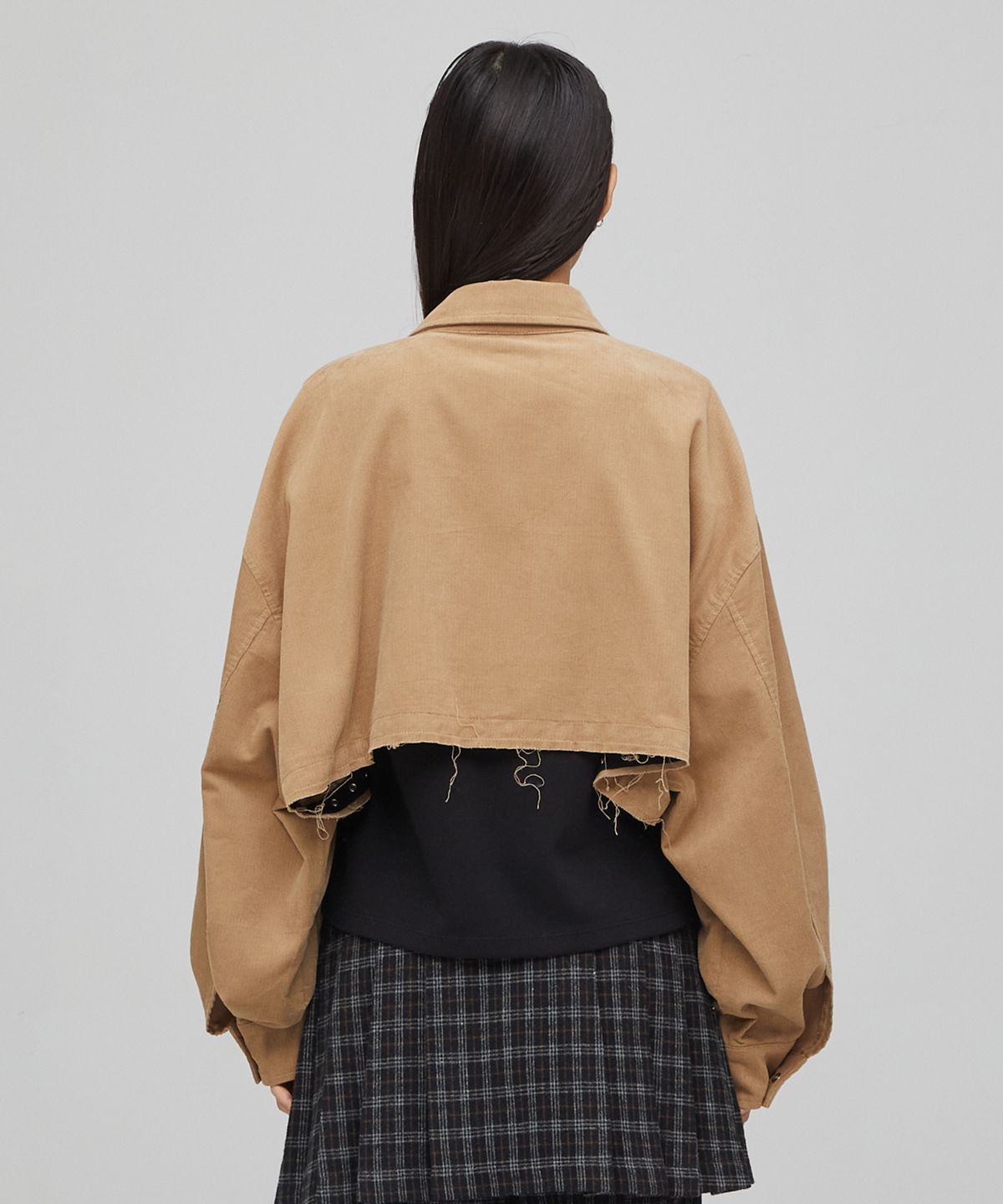라라폭스(LALAFOX) OVERSIZED CORDUROY DETACHABLE SHIRT CAMEL BQ4CB003