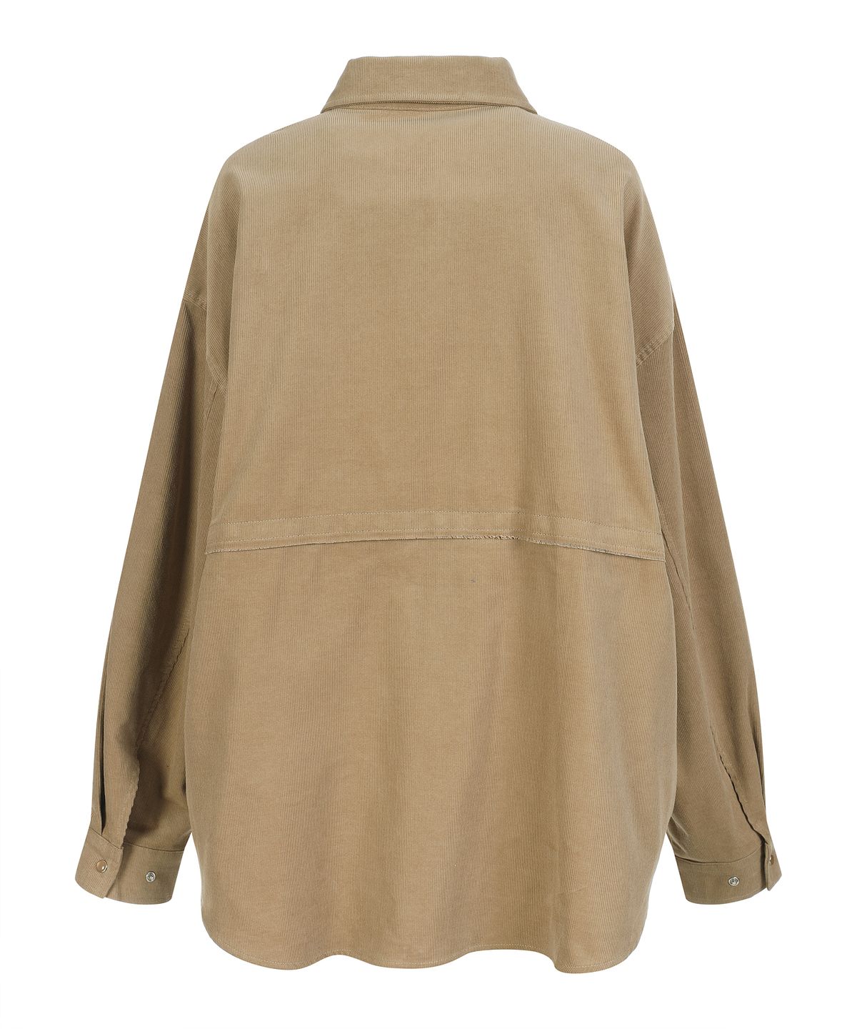 라라폭스(LALAFOX) OVERSIZED CORDUROY DETACHABLE SHIRT CAMEL BQ4CB003