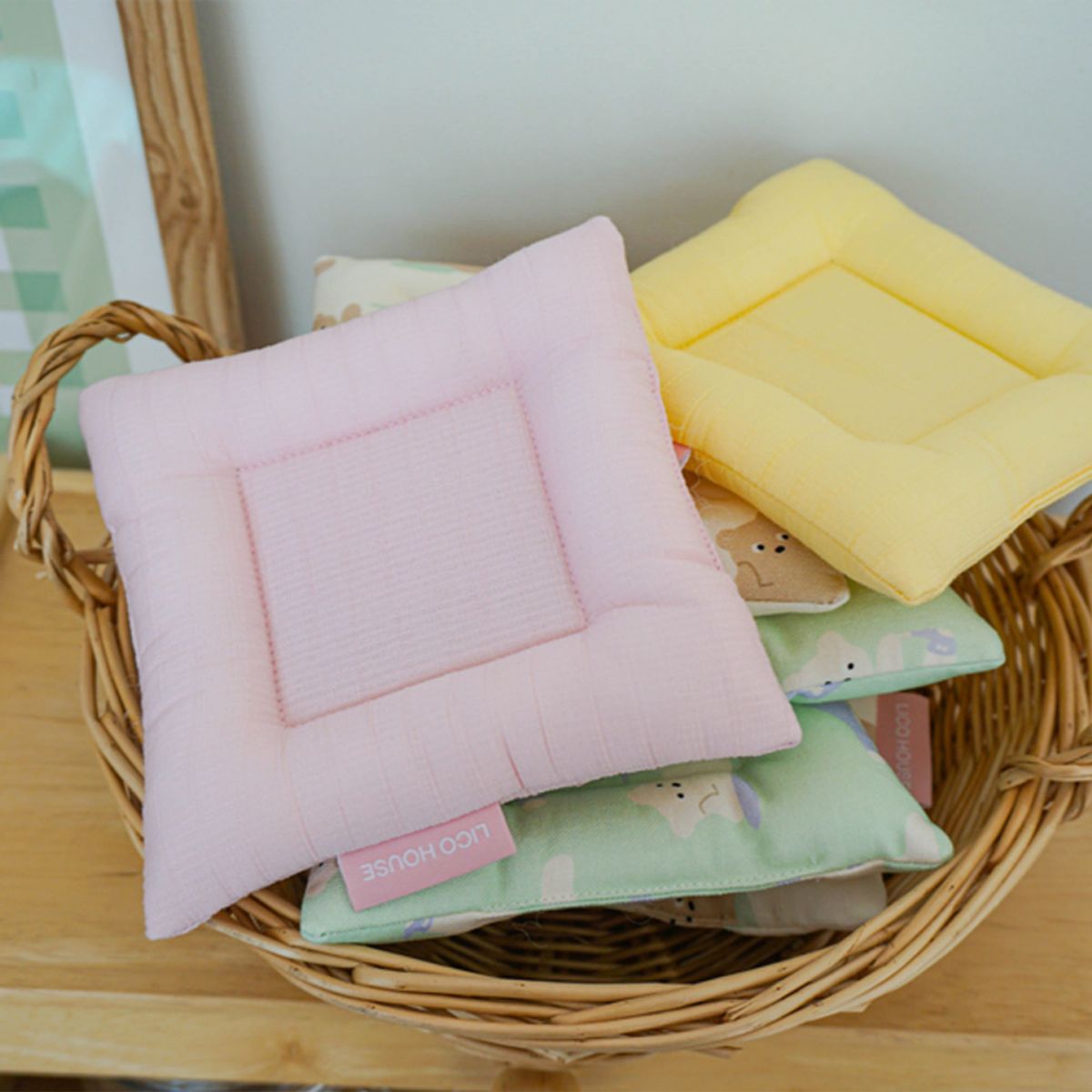 리코하우스(LICO HOUSE) 쿠션 티코스터 컵받침 4color