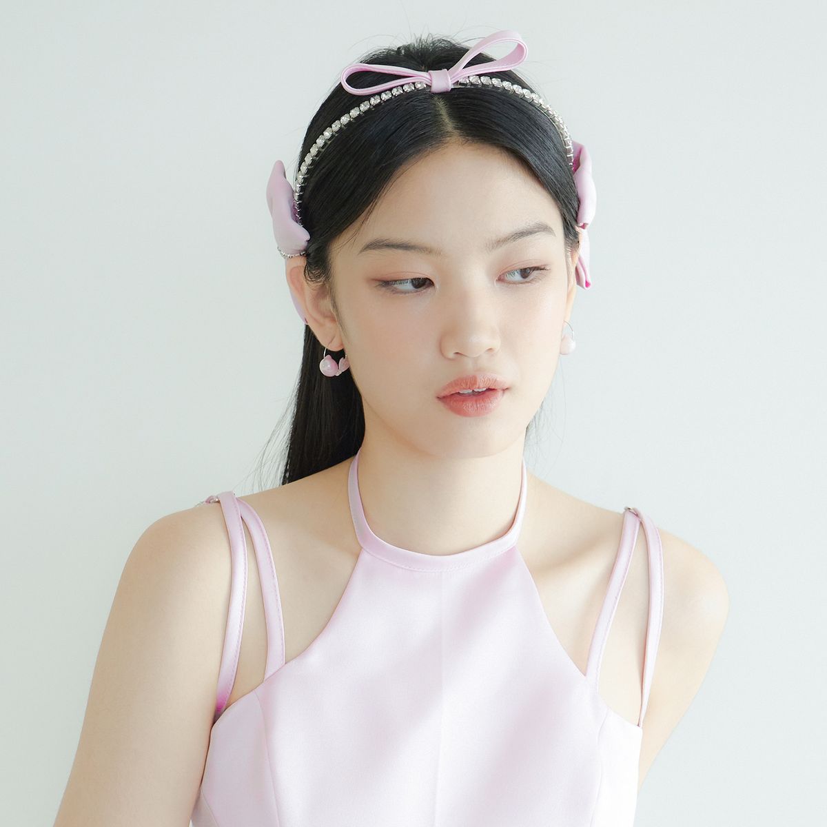 러뷰이(LOVUEE) 발레 로제 트리플 리본 헤어밴드