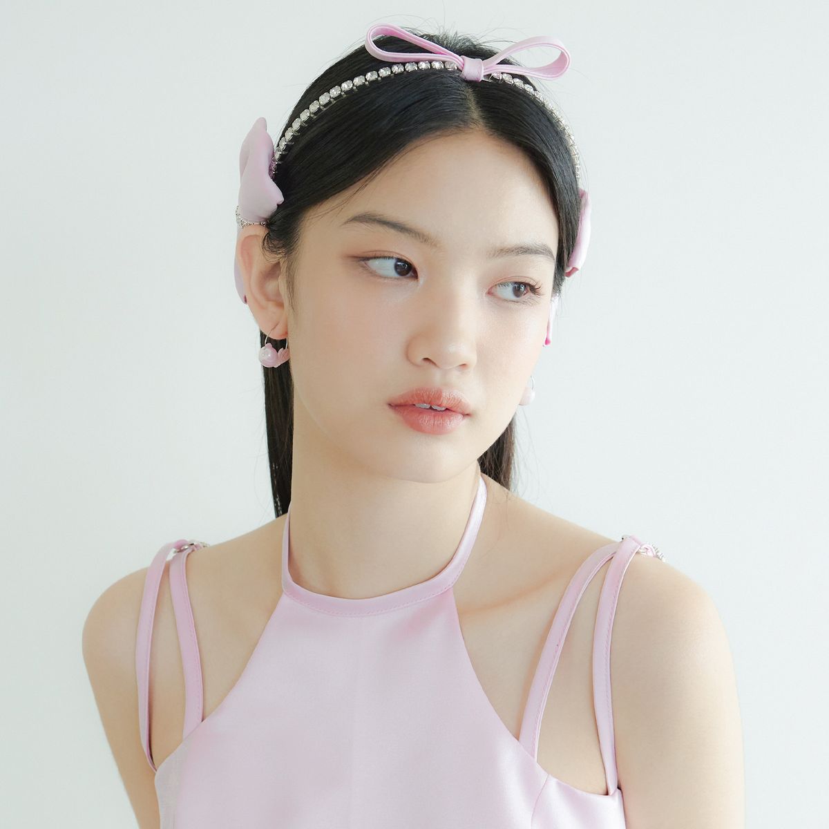 러뷰이(LOVUEE) 발레 로제 트리플 리본 헤어밴드