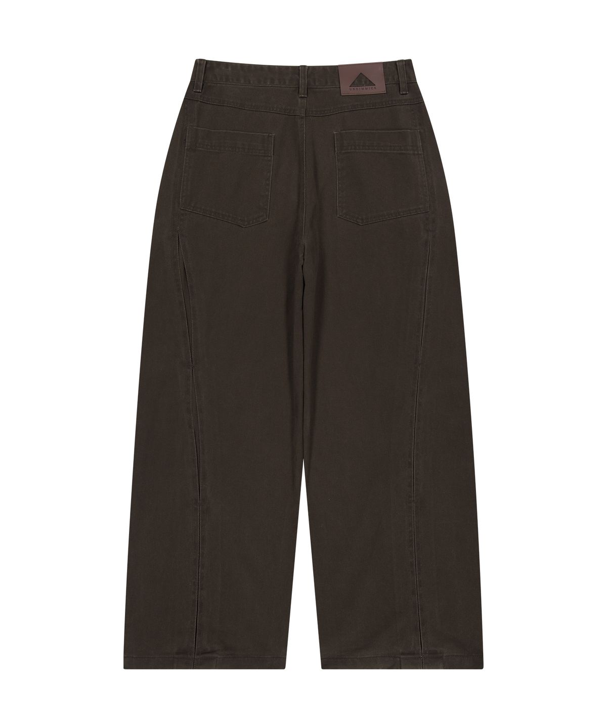 언지미크(UNGIMMICK) WAVE TUCK WASHED HEAVY PANTS (BROWN)