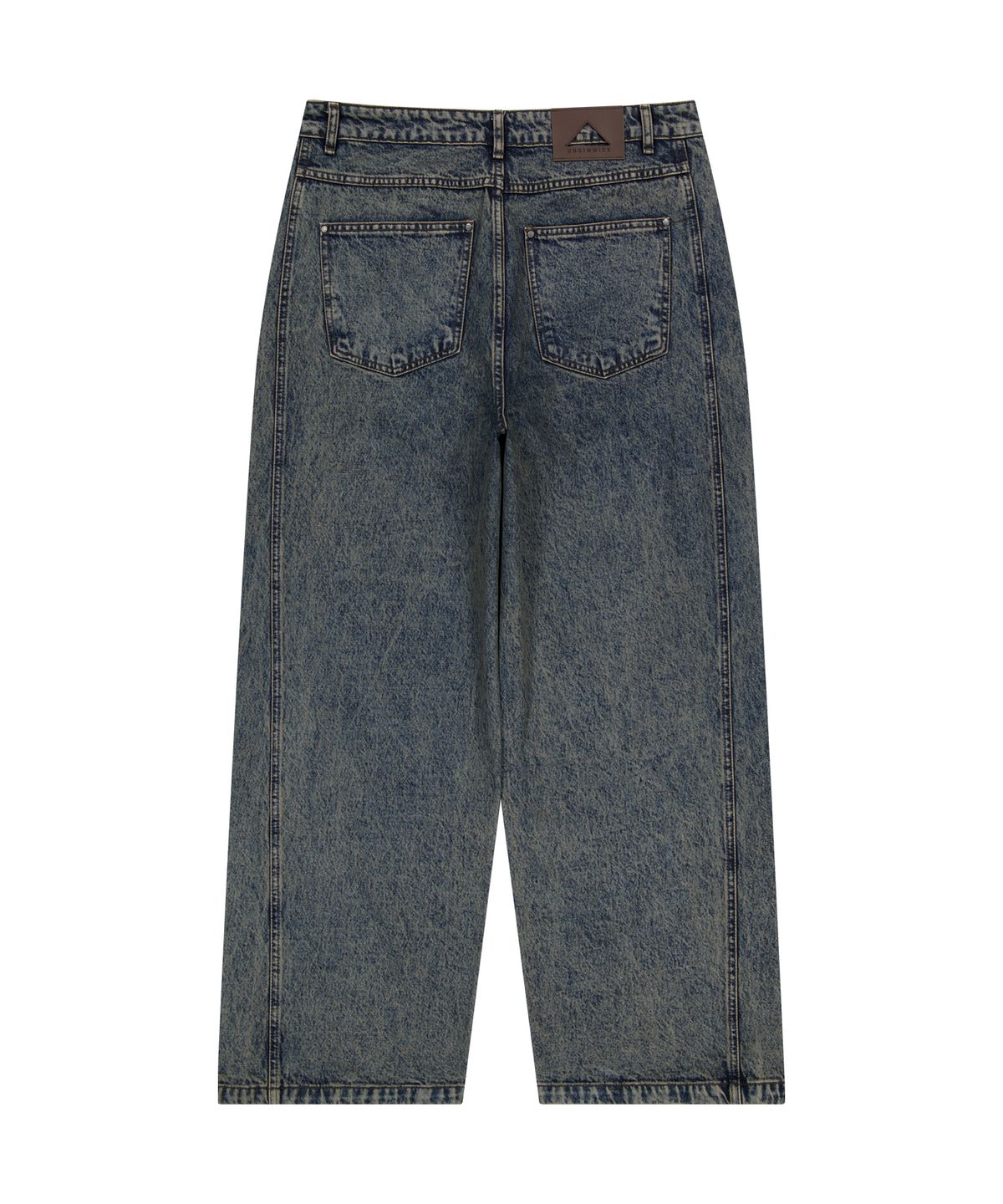 언지미크(UNGIMMICK) WASHED SLIT DENIM PANTS (BROWN)