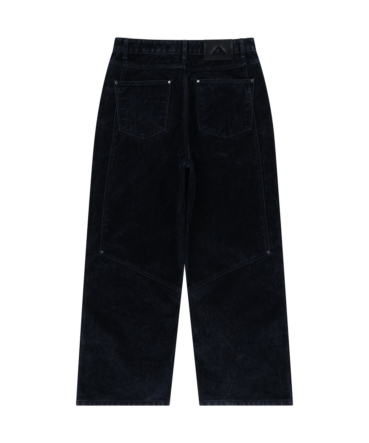언지미크(UNGIMMICK) VELVET DENIM DOUBLE KNEE PANTS (NAVY)