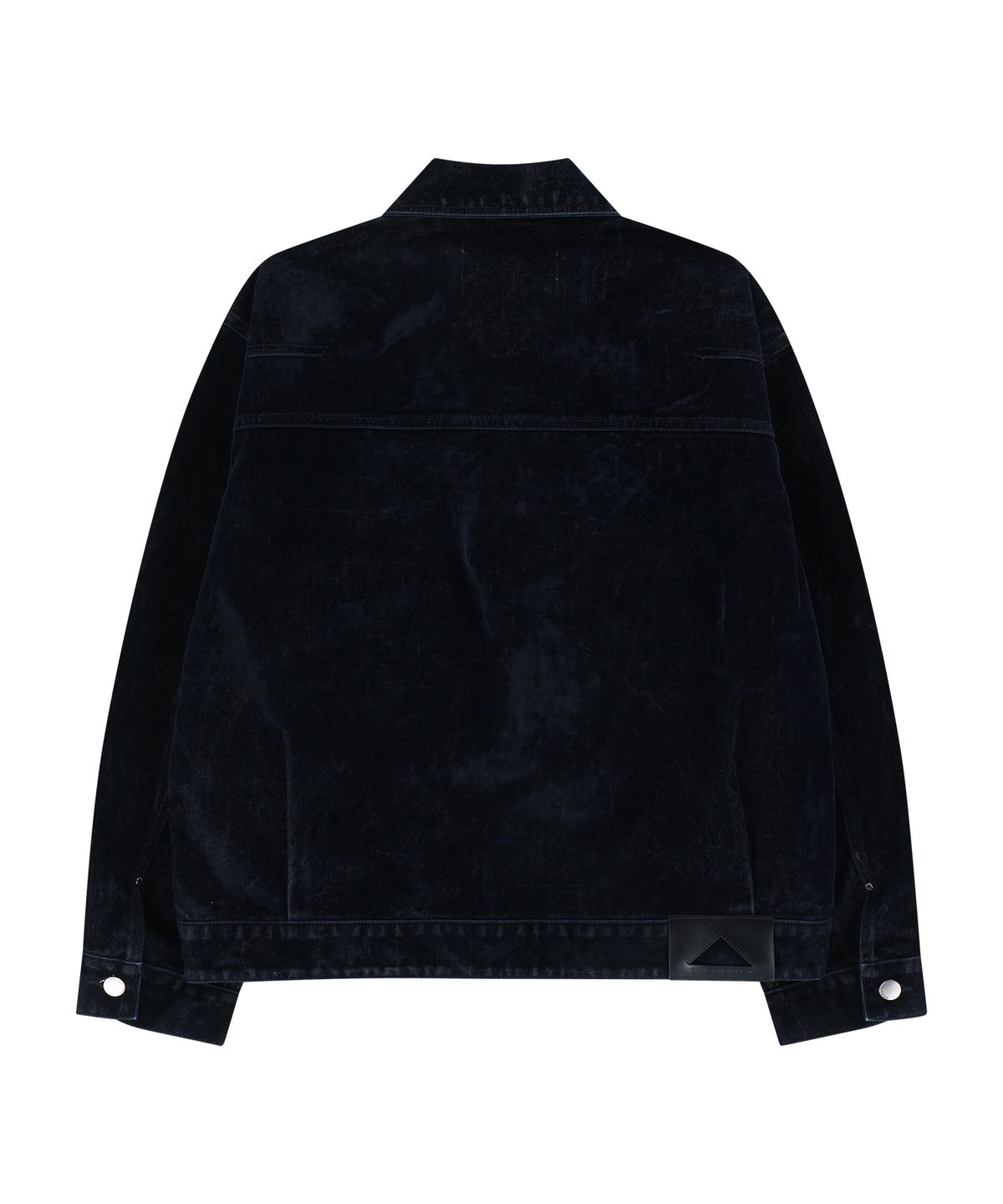 언지미크(UNGIMMICK) VELVET DENIM TRUCKER JACKET (NAVY)