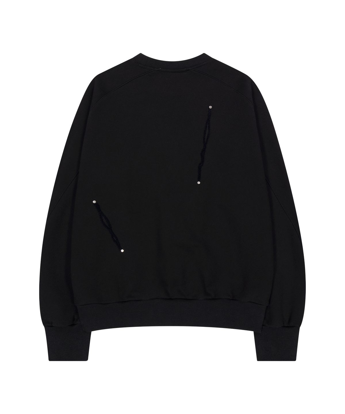 언지미크(UNGIMMICK) SCAR EMBROIDERED SWEATSHIRT (BLACK)