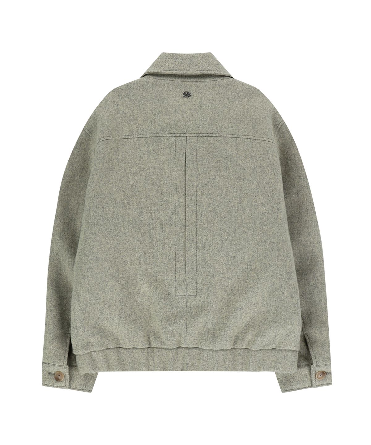 언지미크(UNGIMMICK) HERRINGBONE WOOL BLOUSON (OATMEAL)